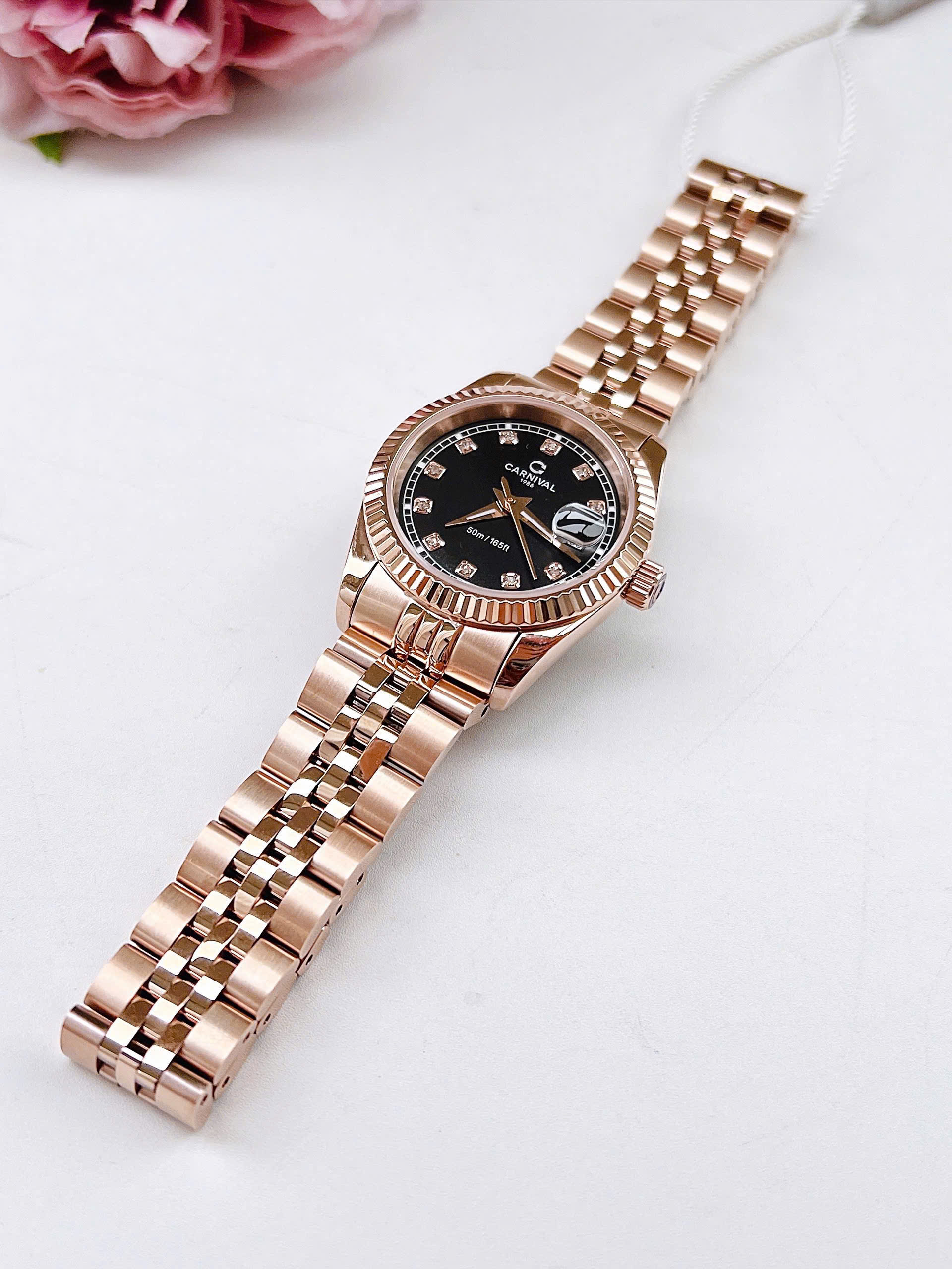 Đồng Hồ Carnival 8131L Women – Thiết Kế Dáng Rolex Demi Sang Trọng