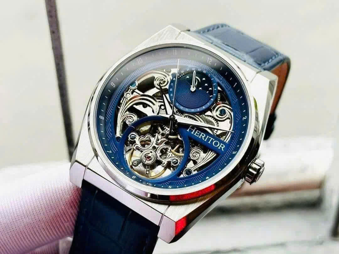 Đồng hồ Heritor Daxton HERHS3003 – Kiệt tác lộ cơ lịch trăng sao, dành cho quý ông đẳng cấp