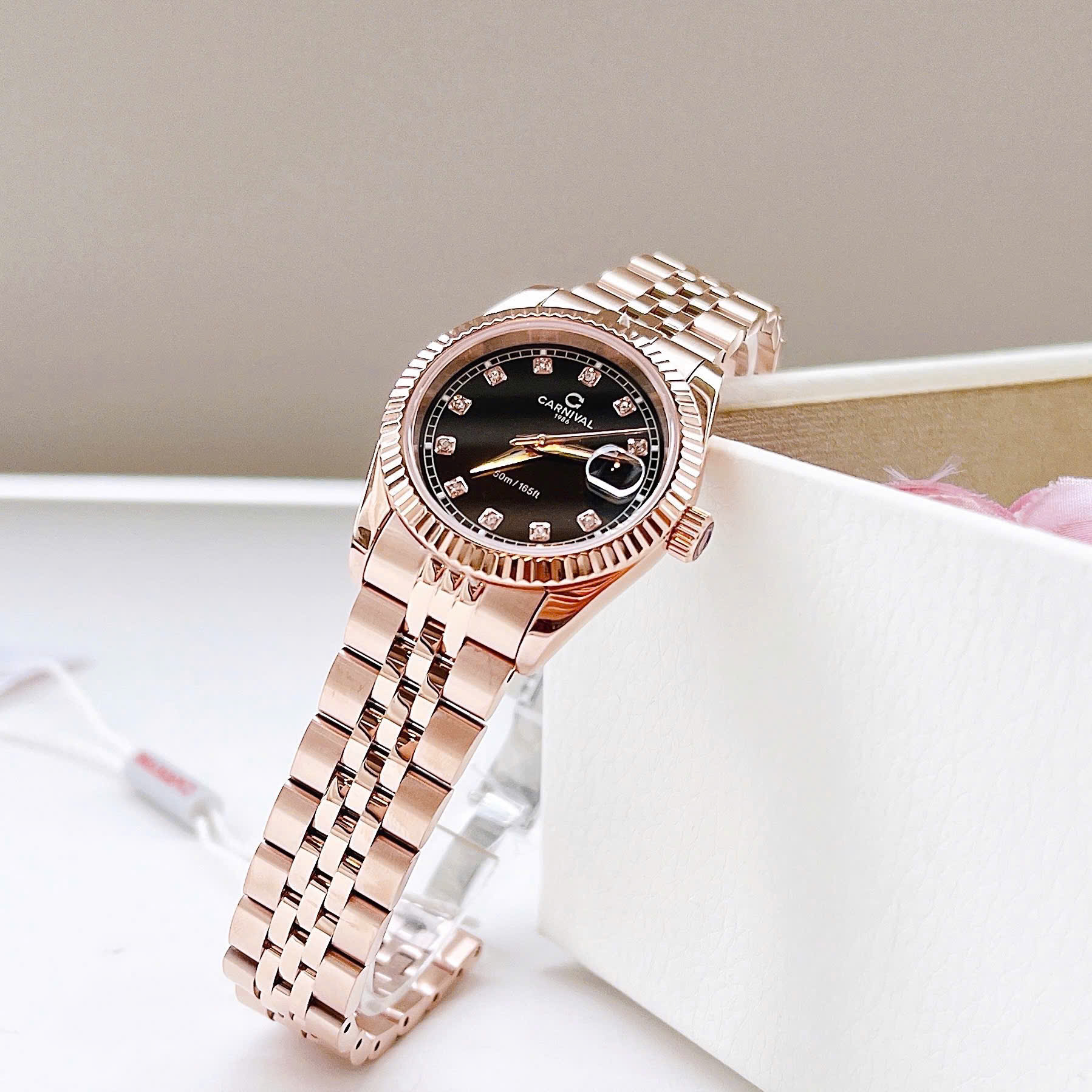 Đồng Hồ Carnival 8131L Women – Thiết Kế Dáng Rolex Demi Sang Trọng