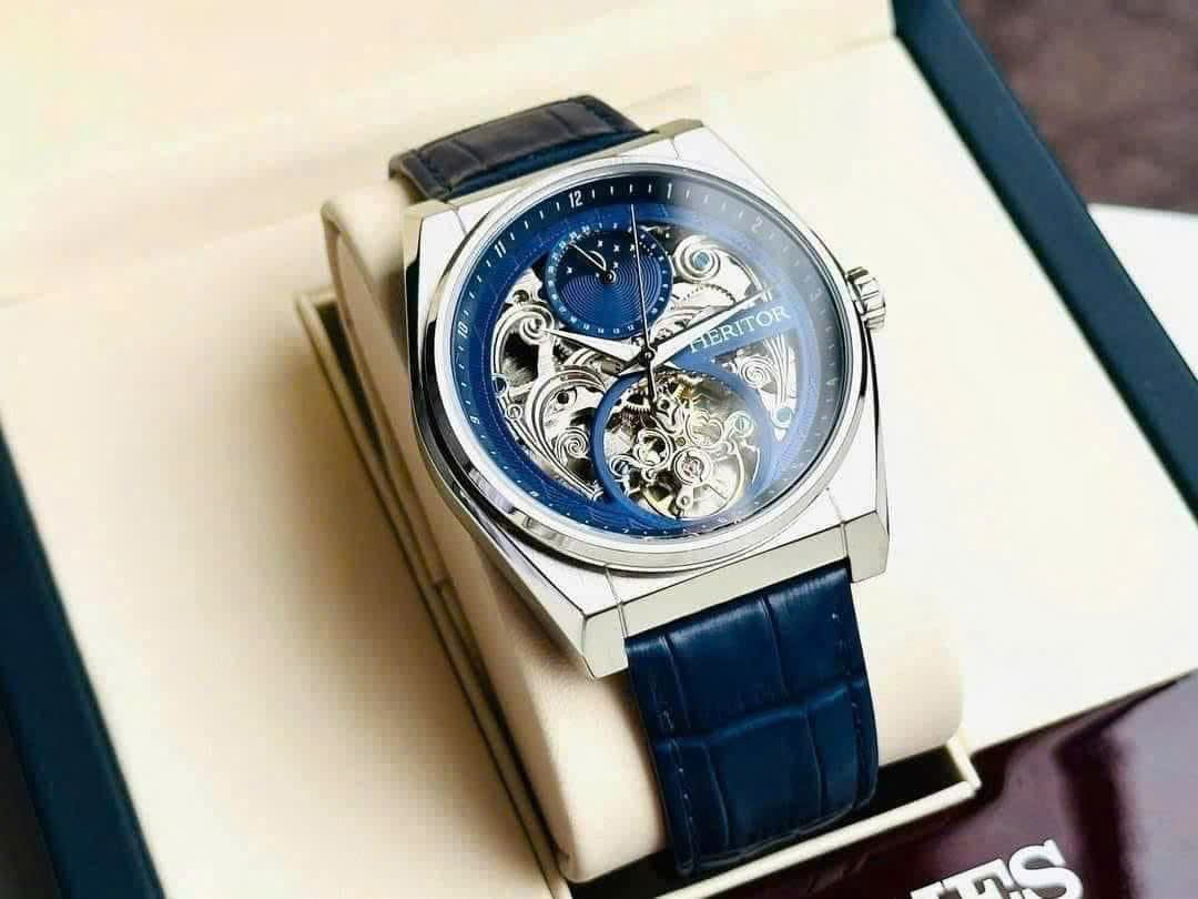 Đồng hồ Heritor Daxton HERHS3003 – Kiệt tác lộ cơ lịch trăng sao, dành cho quý ông đẳng cấp