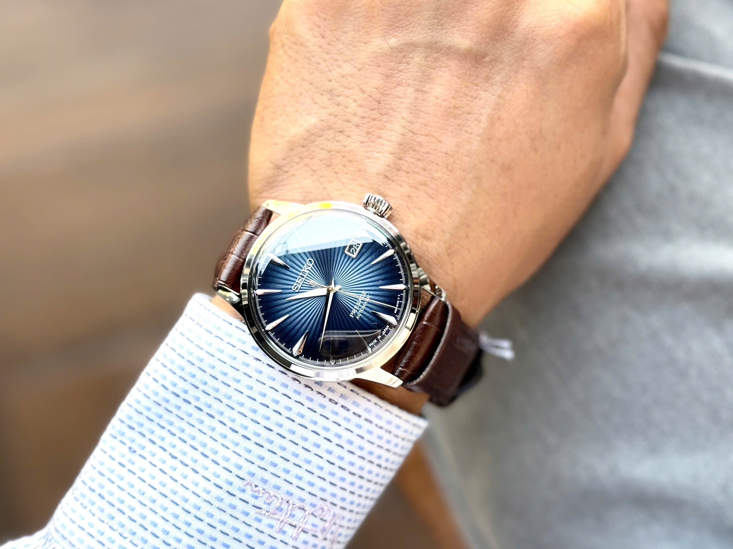 Đồng hồ SEIKO Presage Cocktail SRPK15J1 – Sắc xanh cocktail tinh tế, chuẩn phong cách Nhật Bản