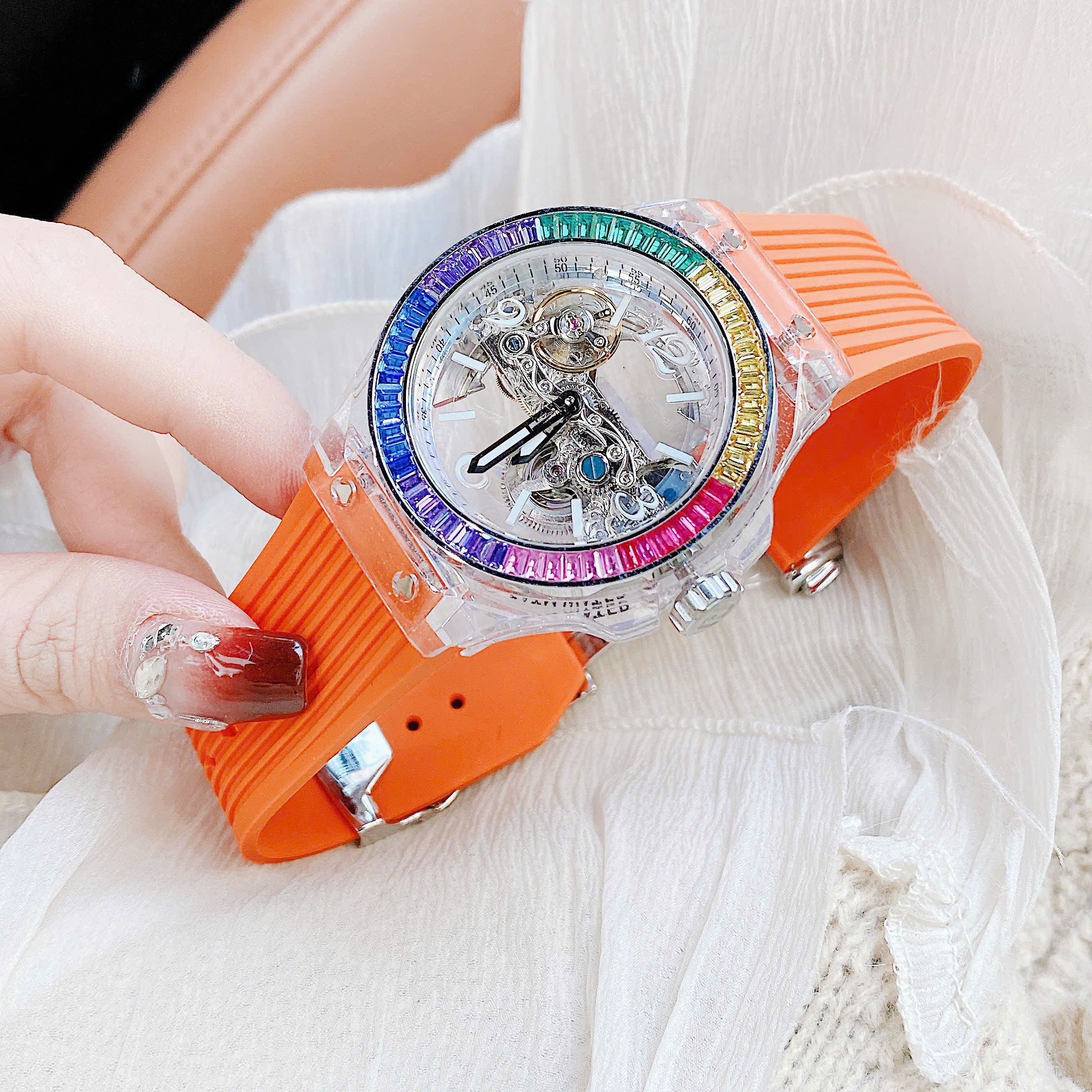 Đồng Hồ Hanboro Huboler Mẫu Mới – Cá Tính, Hiện Đại, Lộ Cơ Ấn Tượng