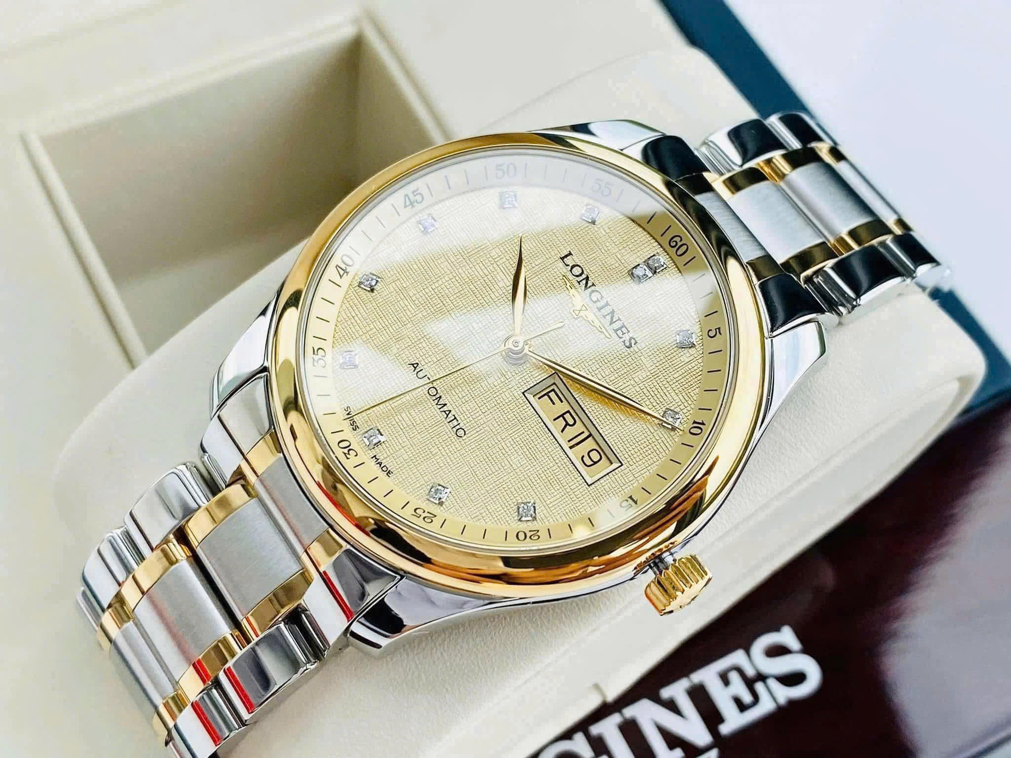 Đồng hồ Longines Master Collection Diamond L2.755.5.38.7 – Tinh Hoa Demi Vàng 18K & Kim Cương
