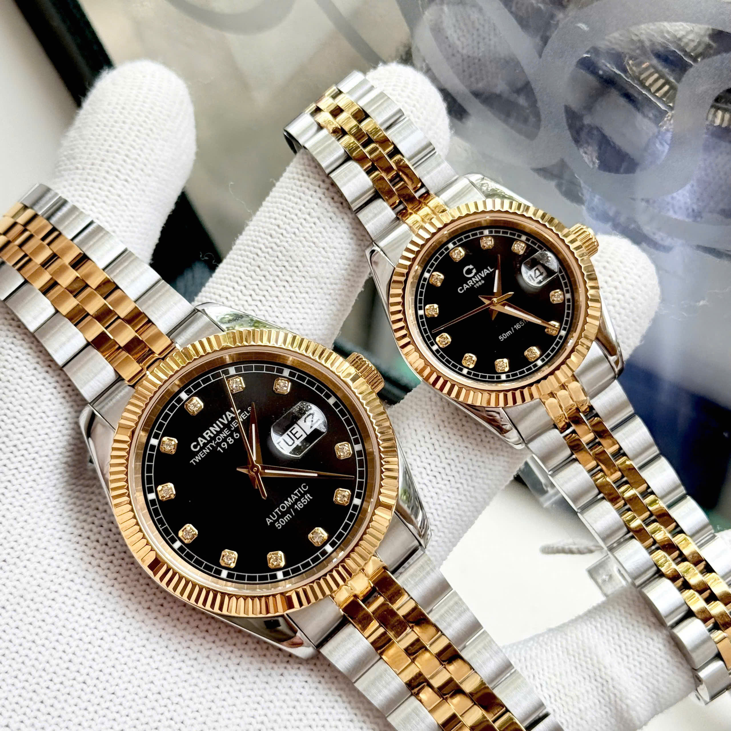 Đồng hồ đôi COUPLE tiểu rolex mới nhất dòng Carnival 8131G