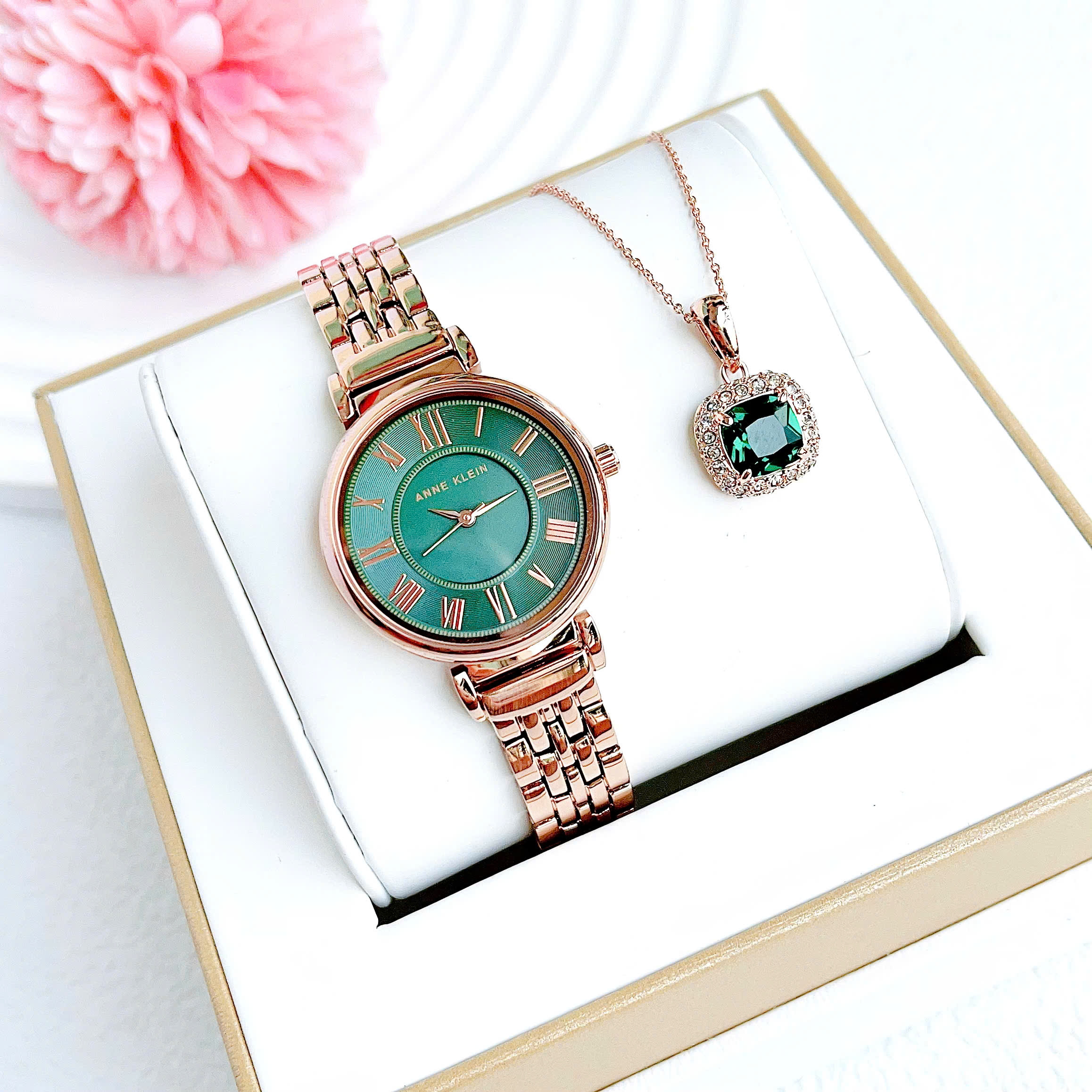 Đồng Hồ Anne Klein Green Dial Ladies Watch AK/2158GNRG