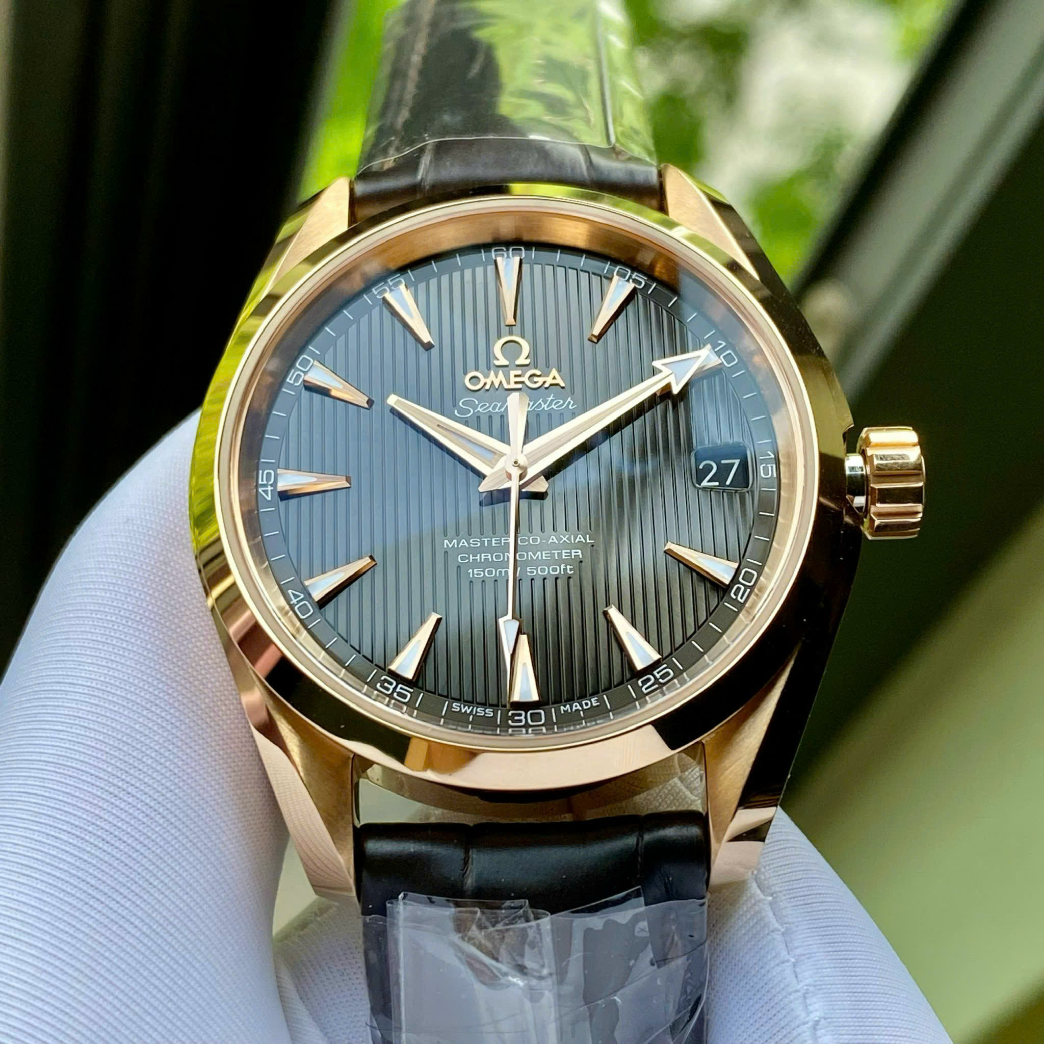 Đồng hồ Omega Aqua Terra 18k Rose Gold 38.5mm – Đỉnh Cao Sang Trọng và Hiếm Có