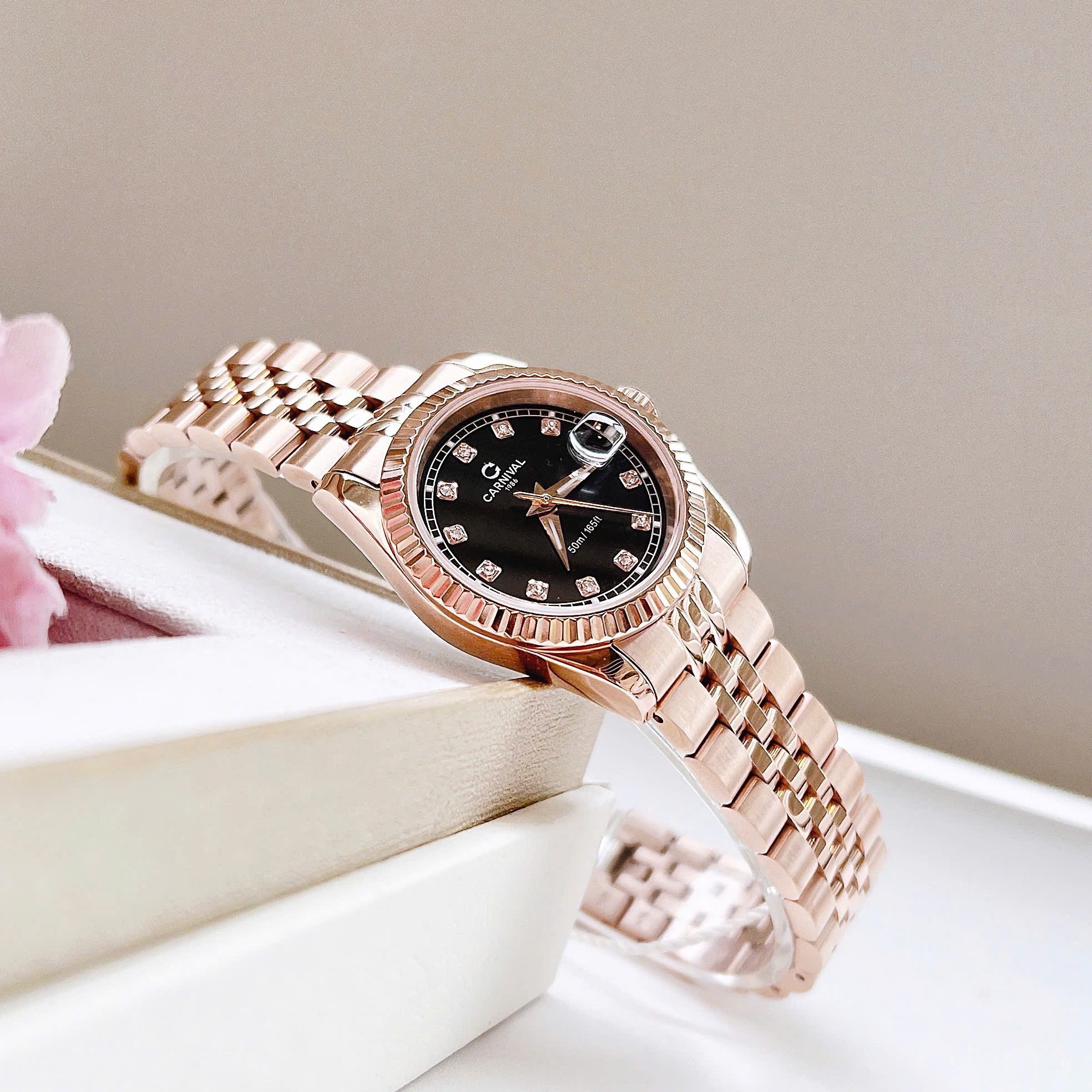 Đồng Hồ Carnival 8131L Women – Thiết Kế Dáng Rolex Demi Sang Trọng