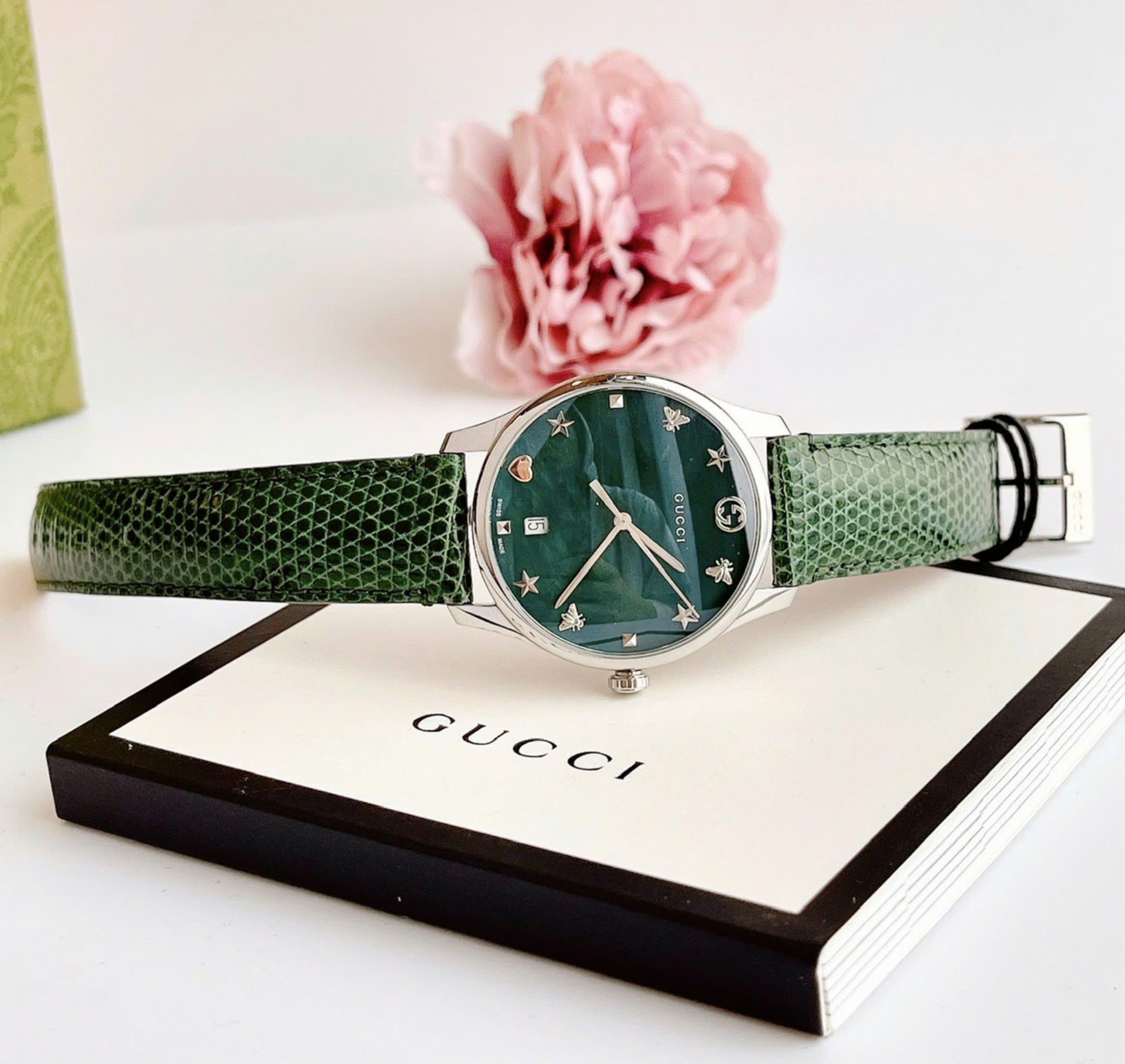 Đồng hồ Gucci G-Timeless Green Mother of Pearl Dial Women’s Watch – YA1264042