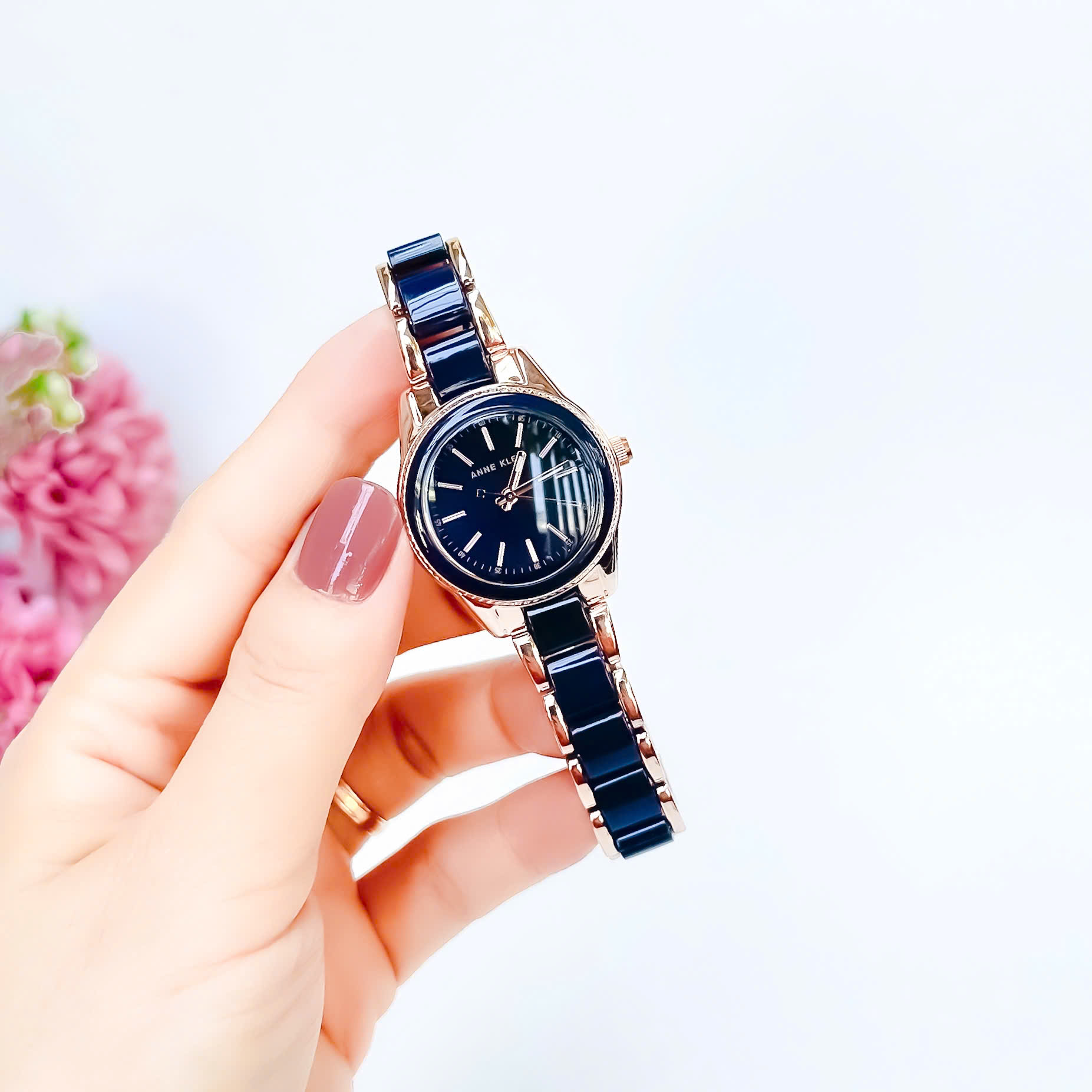 Đồng Hồ Nữ Anne Klein AK/3212NVRG – Sang Trọng Với Xanh Navy & Rose Gold