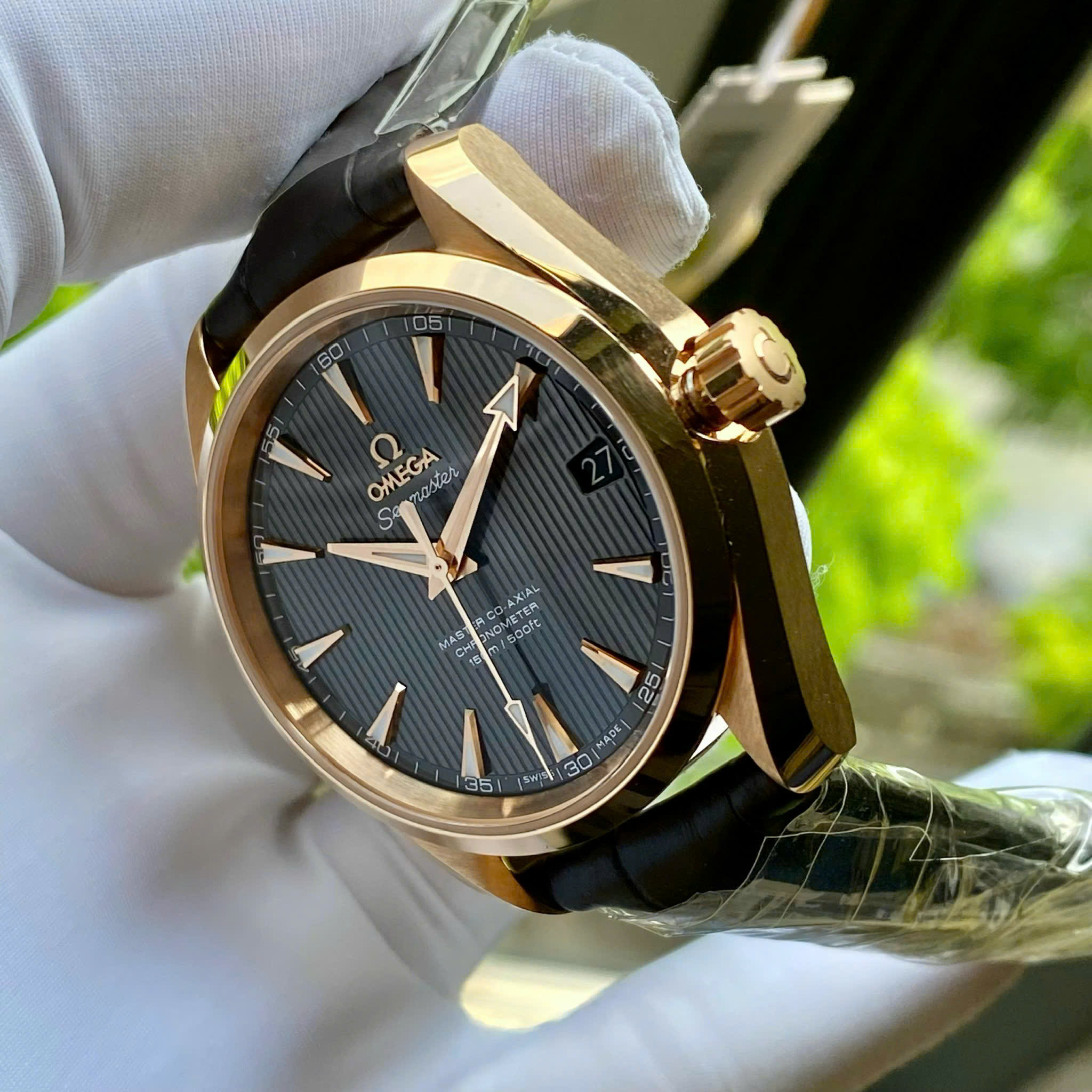 Đồng hồ Omega Aqua Terra 18k Rose Gold 38.5mm – Đỉnh Cao Sang Trọng và Hiếm Có