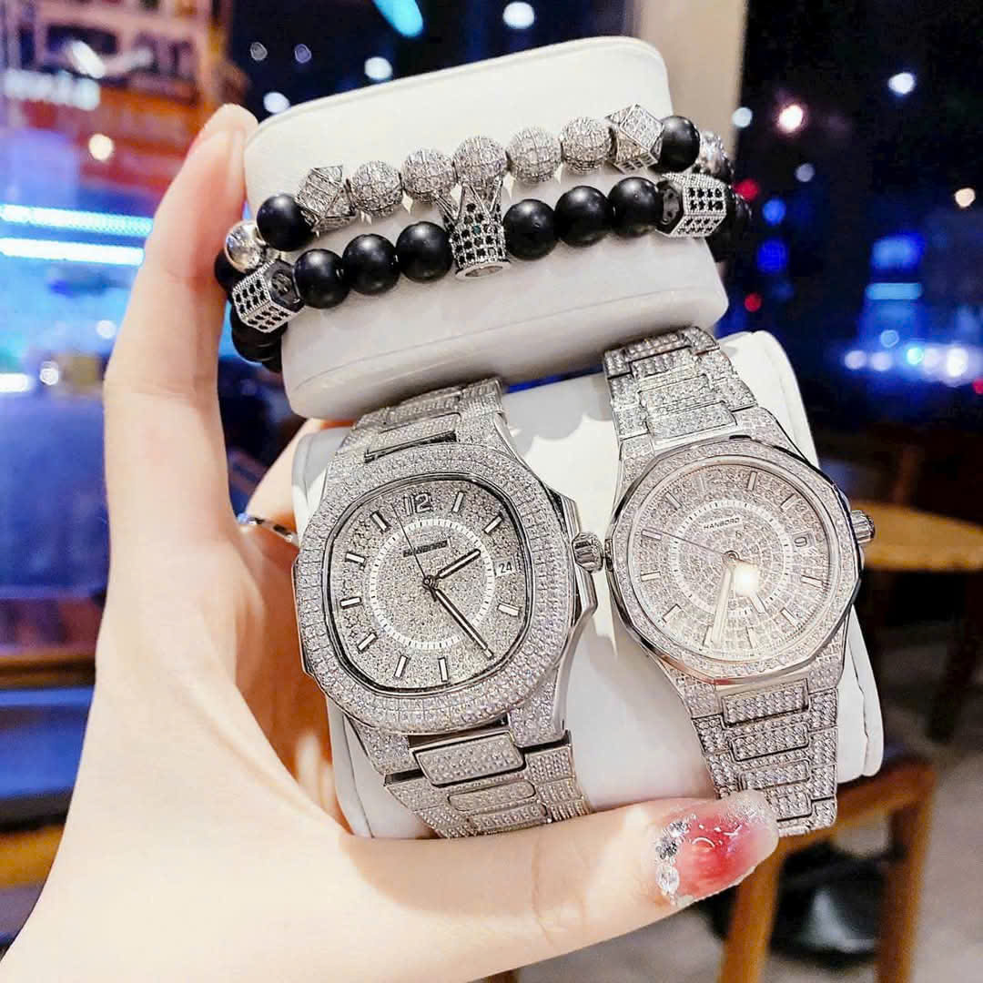 Cặp đồng hồ Huboler Hanboro 812, 8025 nam nữ phiên bản 2025 – Kiệt tác thiết kế tựa Patek Philippe, chuẩn sang chảnh cho các cặp đôi
