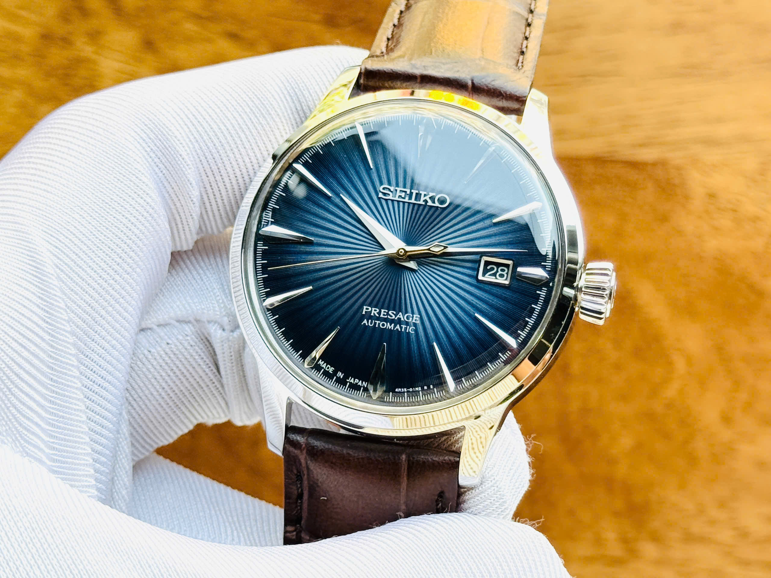 Đồng hồ SEIKO Presage Cocktail SRPK15J1 – Sắc xanh cocktail tinh tế, chuẩn phong cách Nhật Bản