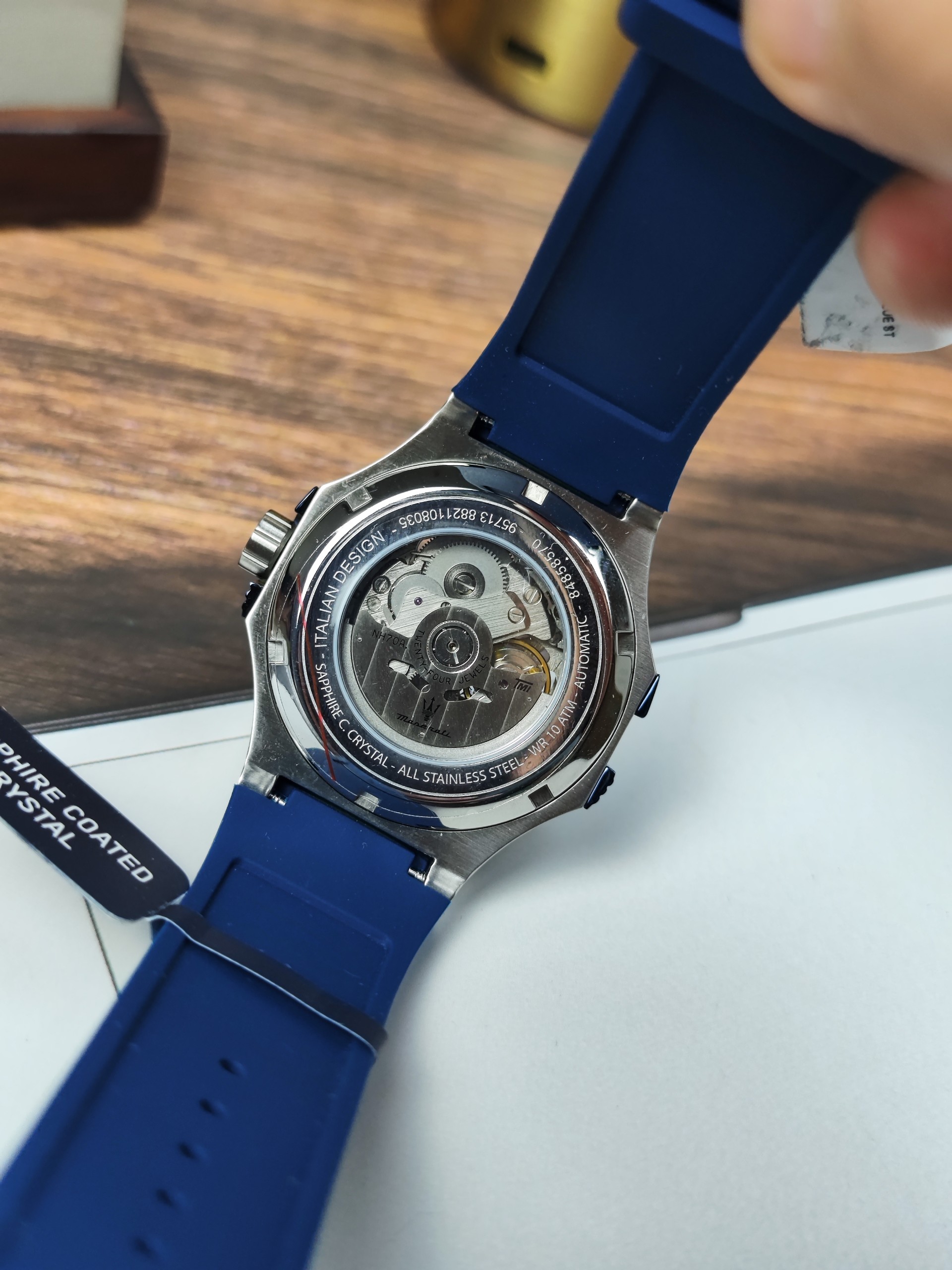 Đồng Hồ Nam Maserati Potenza Automatic Skeleton Dial Men Watch R8821108035/ R8821108028 Màu Xanh Blue