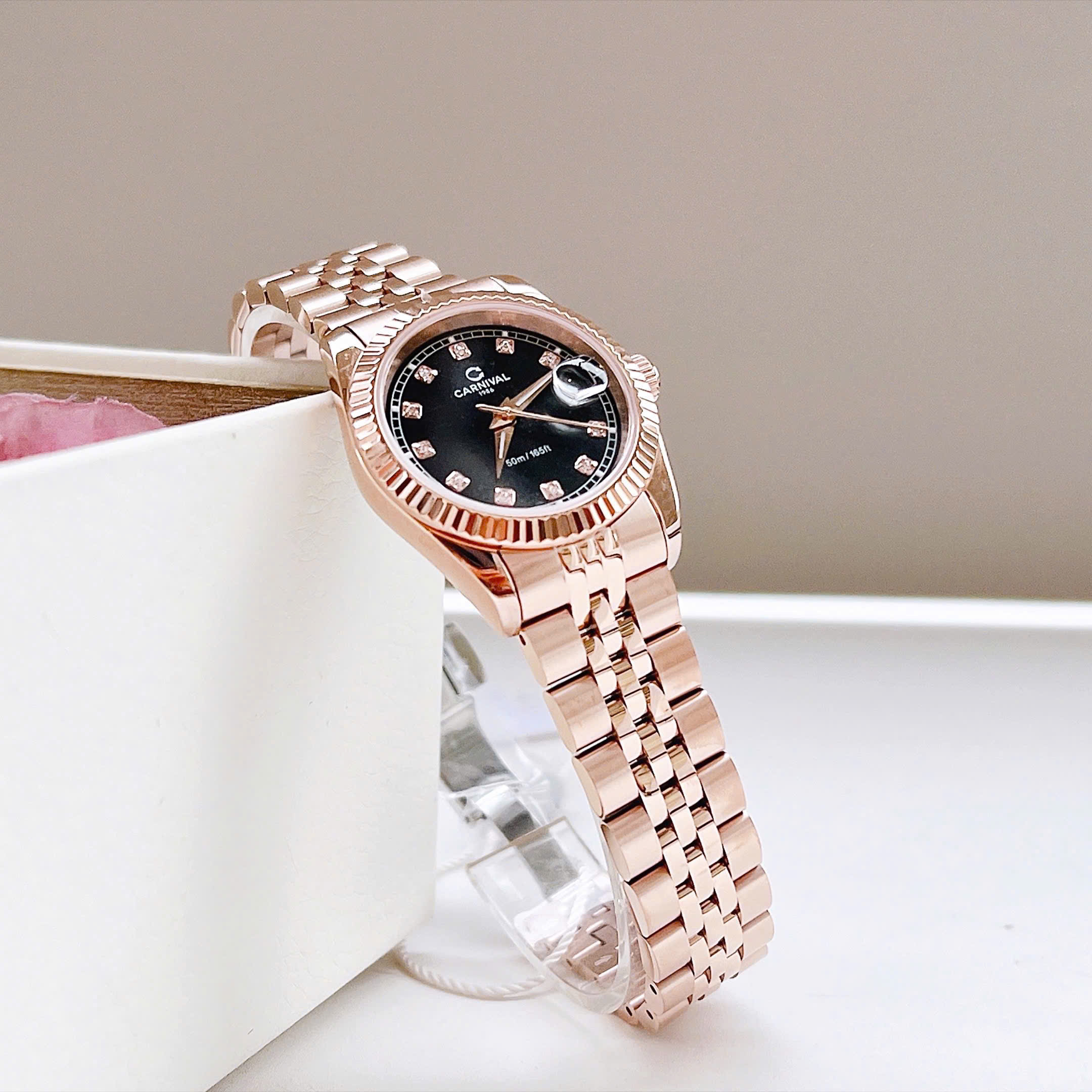 Đồng Hồ Carnival 8131L Women – Thiết Kế Dáng Rolex Demi Sang Trọng