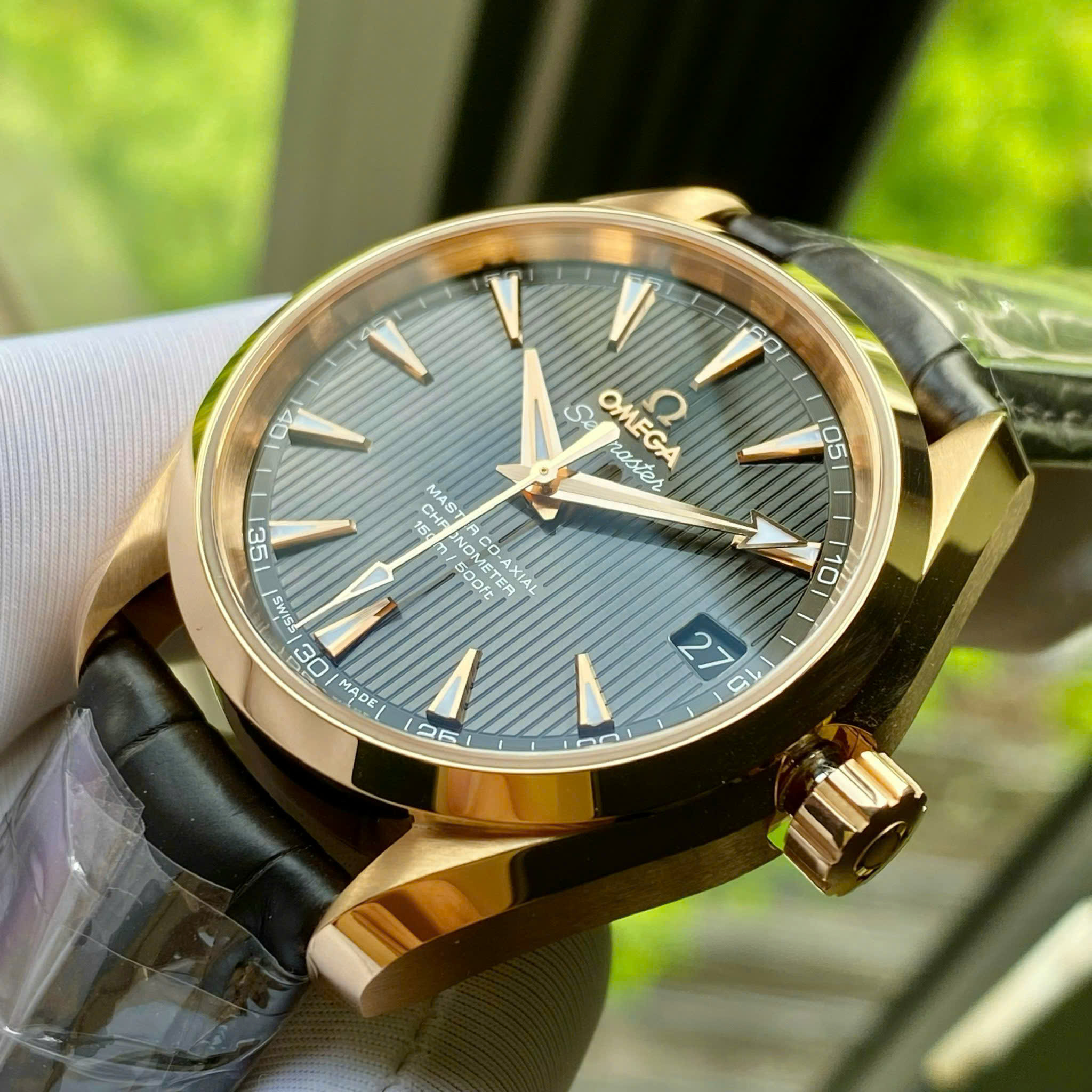 Đồng hồ Omega Aqua Terra 18k Rose Gold 38.5mm – Đỉnh Cao Sang Trọng và Hiếm Có