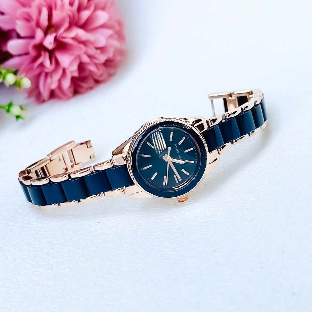 Đồng Hồ Nữ Anne Klein AK/3212NVRG – Sang Trọng Với Xanh Navy & Rose Gold