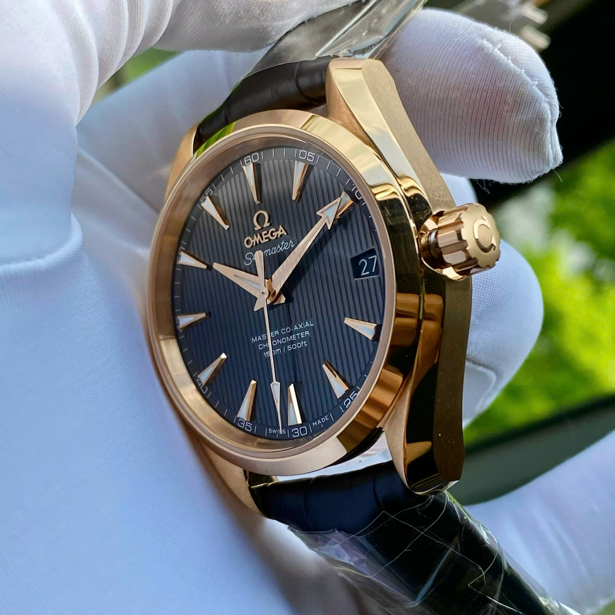 Đồng hồ Omega Aqua Terra 18k Rose Gold 38.5mm – Đỉnh Cao Sang Trọng và Hiếm Có