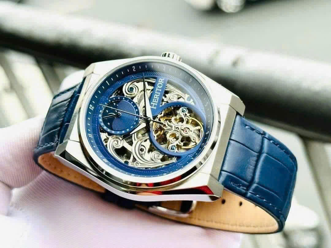 Đồng hồ Heritor Daxton HERHS3003 – Kiệt tác lộ cơ lịch trăng sao, dành cho quý ông đẳng cấp