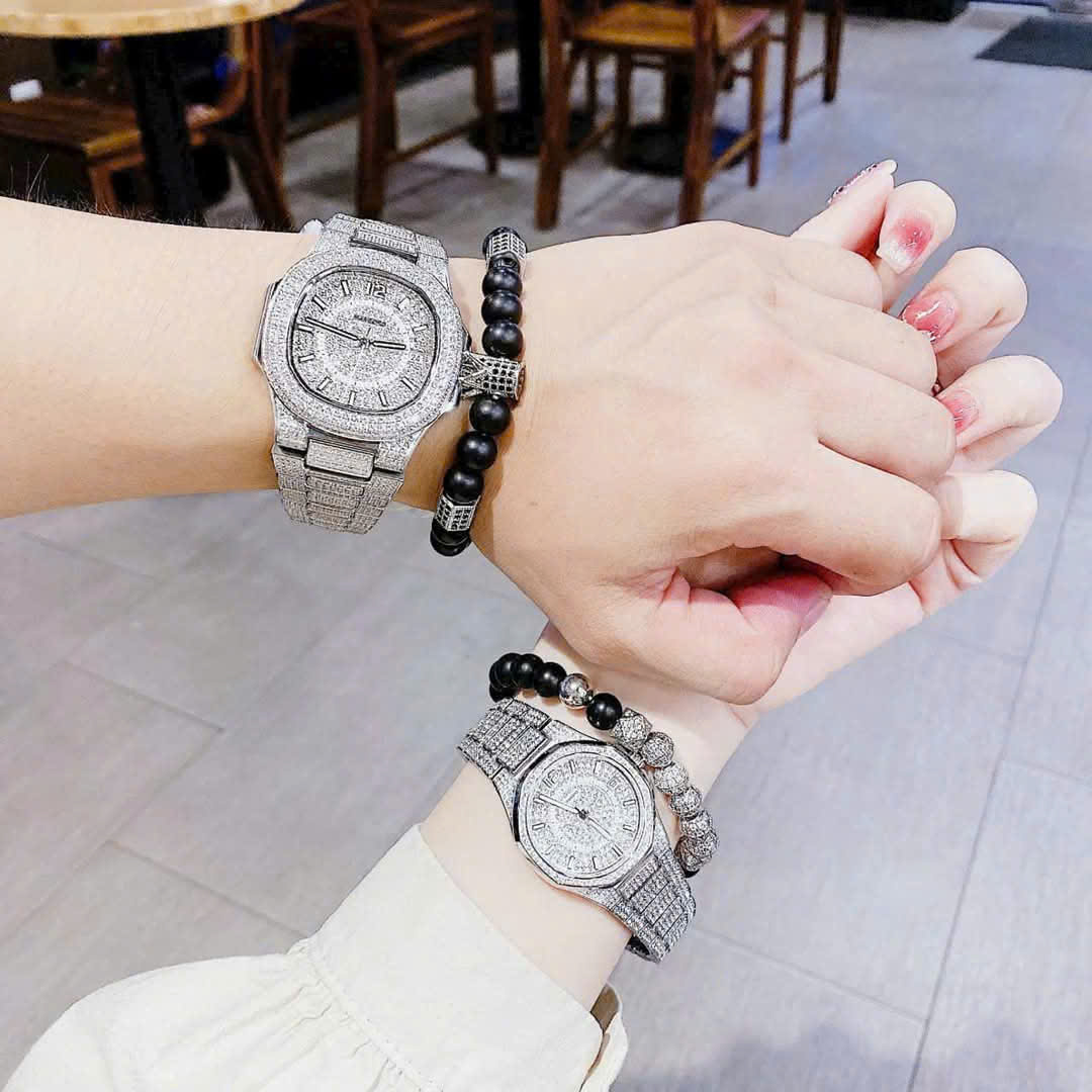 Cặp đồng hồ Huboler Hanboro 812, 8025 nam nữ phiên bản 2025 – Kiệt tác thiết kế tựa Patek Philippe, chuẩn sang chảnh cho các cặp đôi