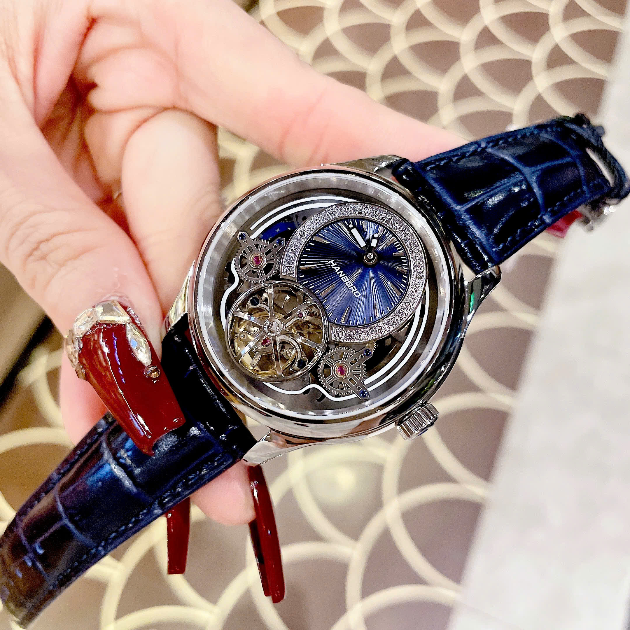 Đồng Hồ Hanboro Huboler Moonphase Automatic – Siêu Phẩm Nam Tính Đáng Mua