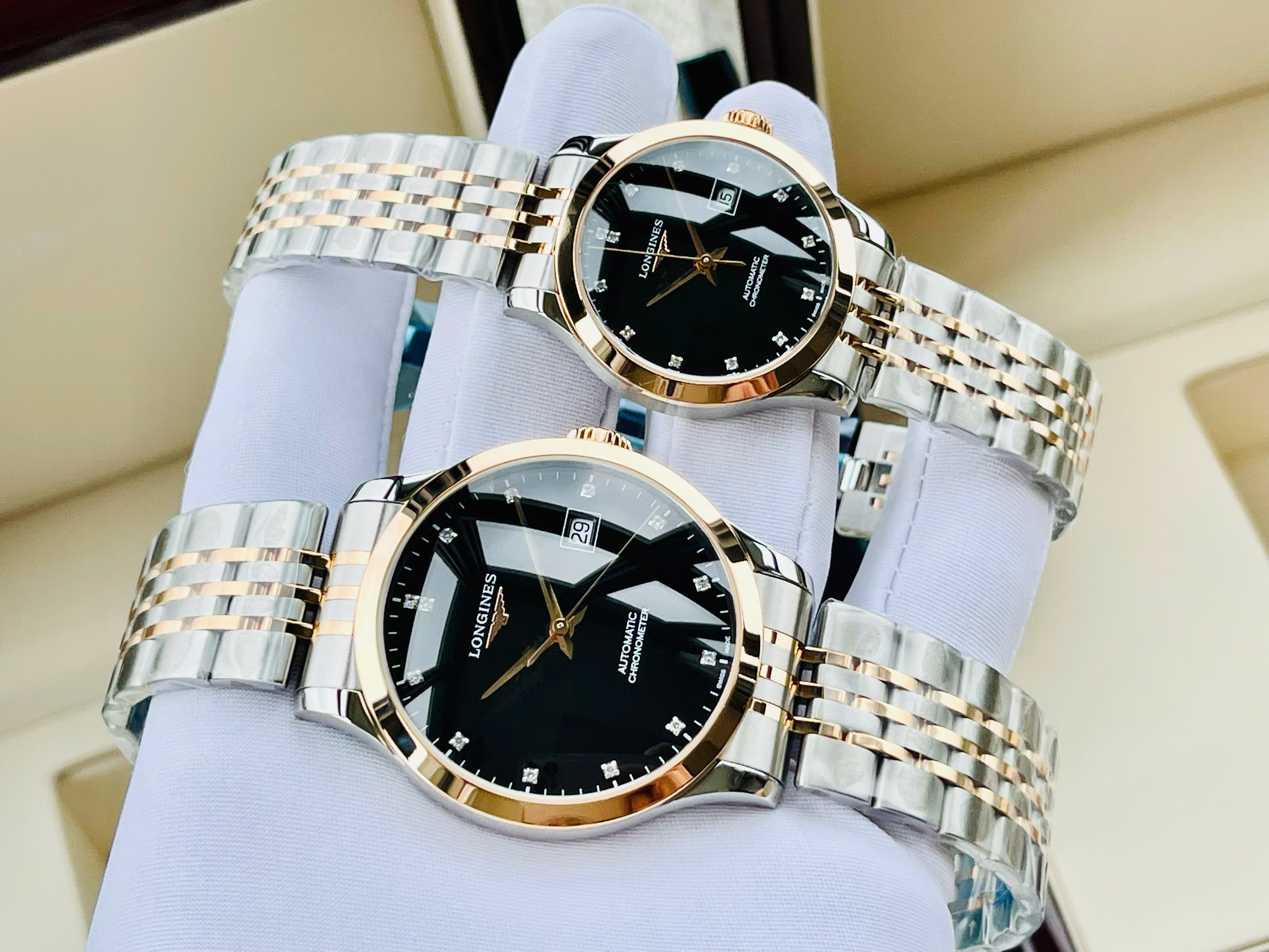 Đồng Hồ cặp đôi Longines Record Demi 18k Diamond – Cặp Đôi Hoàn Hảo Cho Phong Cách Đẳng Cấp