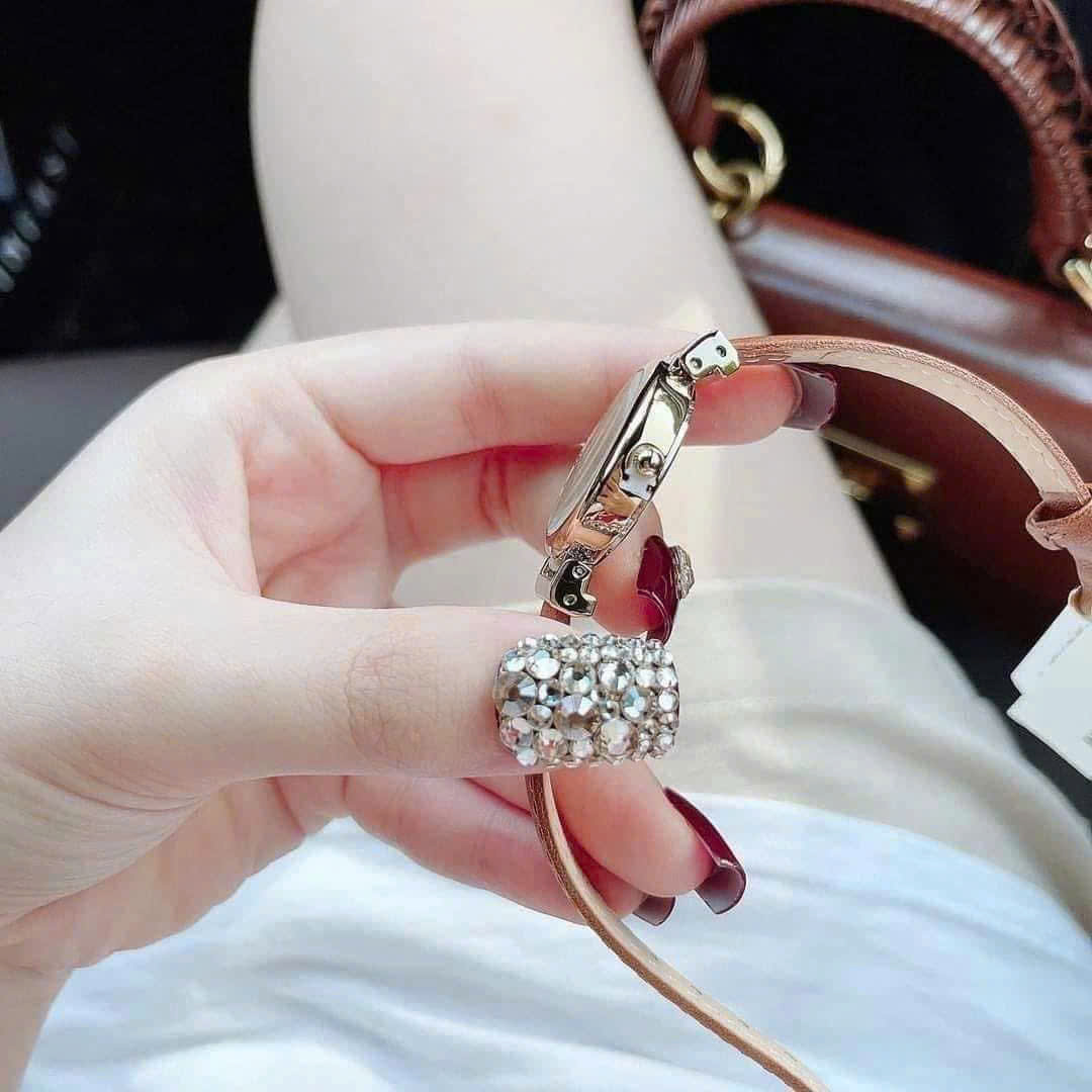 Đồng Hồ Anne Klein Gold-Tone And Honey Leather Strap Ladies Watch AK/2246CRHY Màu Trắng Vàng