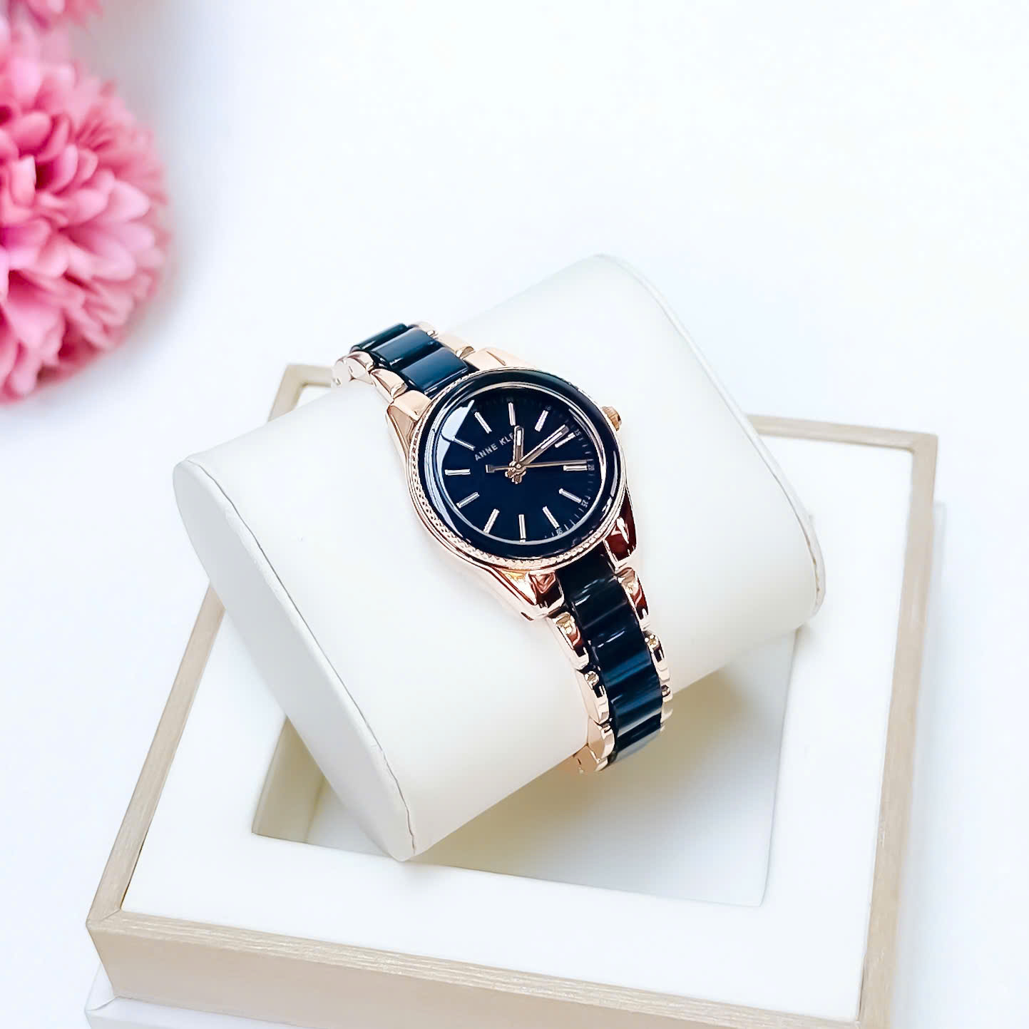 Đồng Hồ Nữ Anne Klein AK/3212NVRG – Sang Trọng Với Xanh Navy & Rose Gold