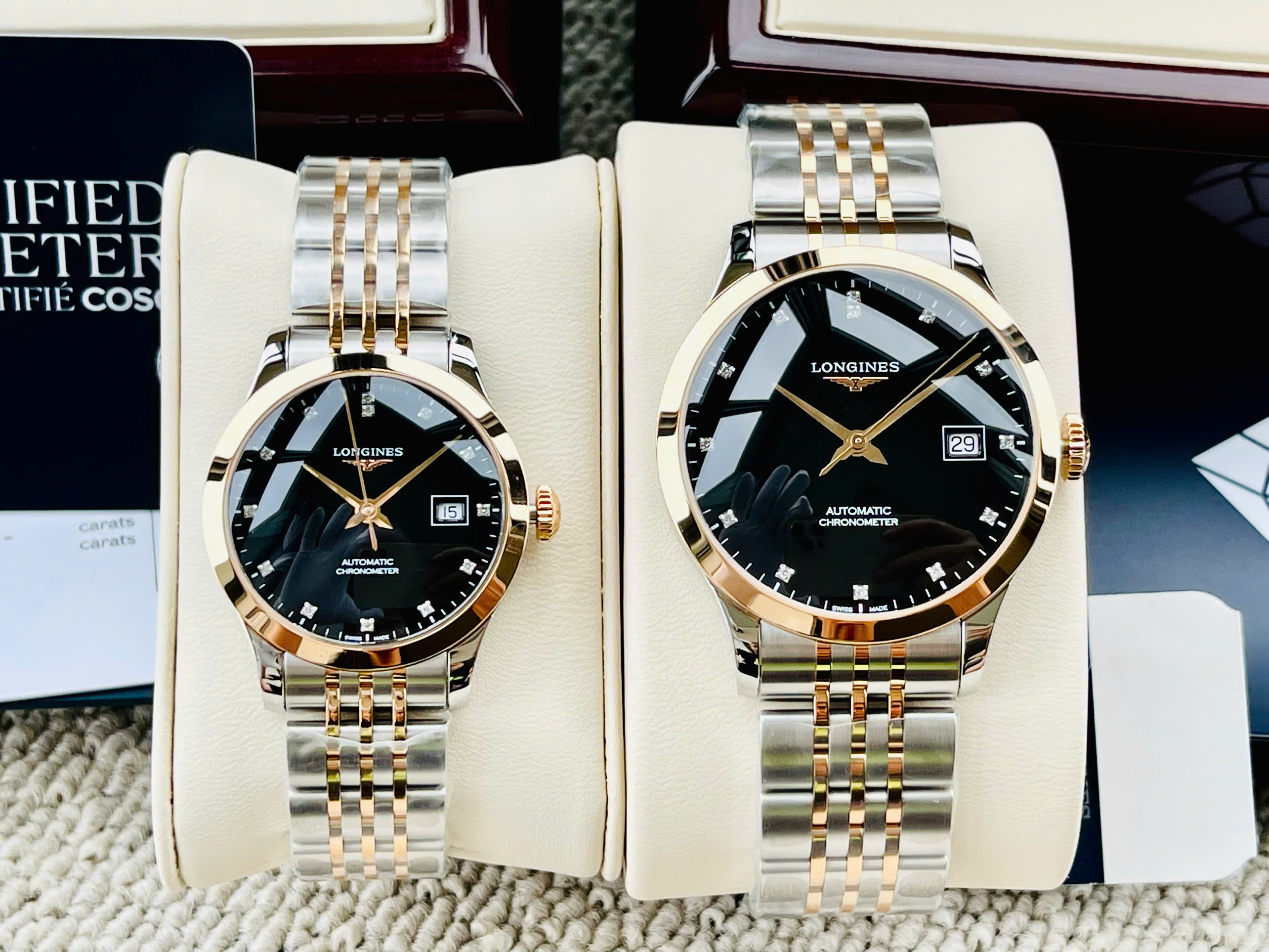 Đồng Hồ cặp đôi Longines Record Demi 18k Diamond – Cặp Đôi Hoàn Hảo Cho Phong Cách Đẳng Cấp