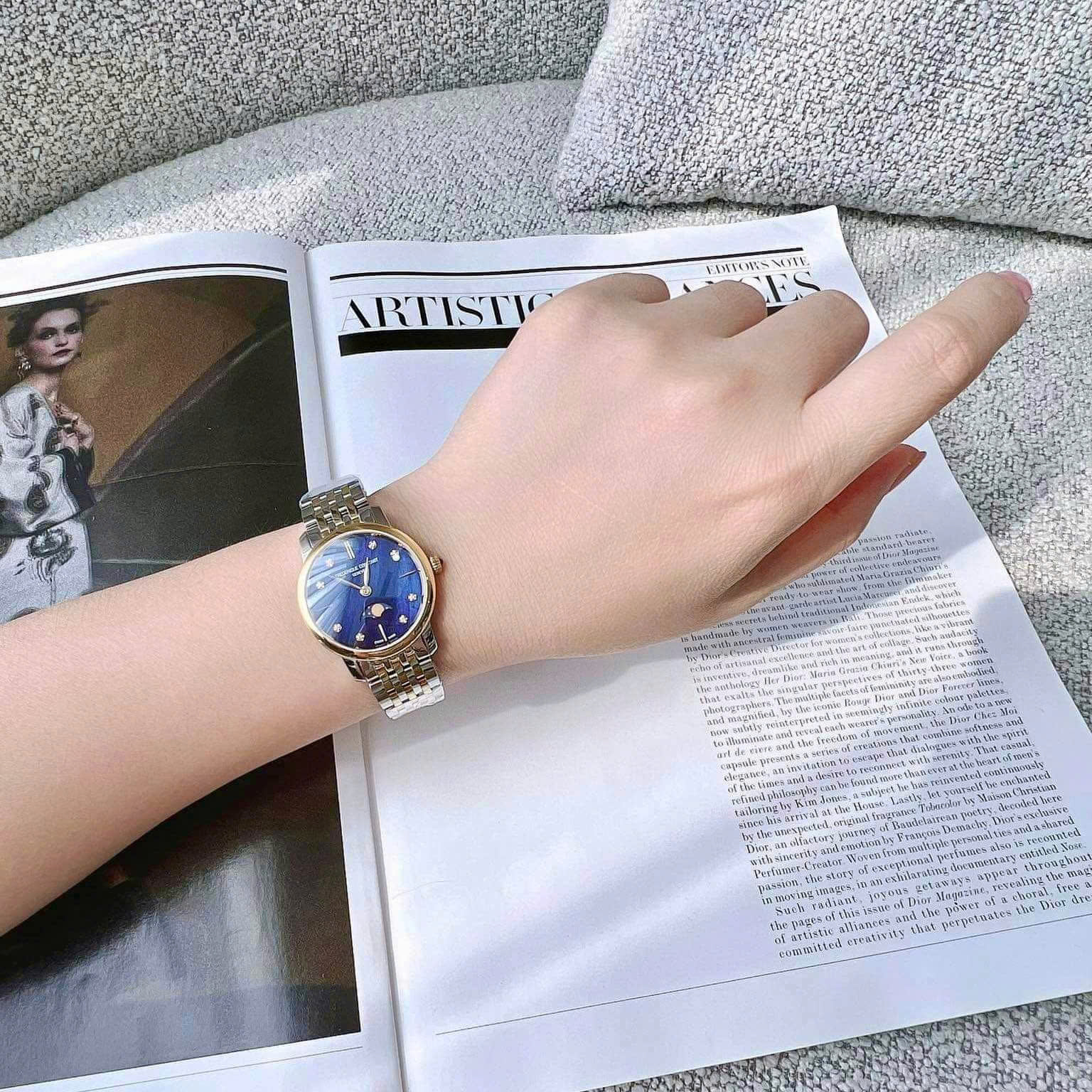 Đồng hồ Frederique Constant Classic Slimline Ladies Moonphase – Sang Trọng, Nữ Tính Và Đẳng Cấp