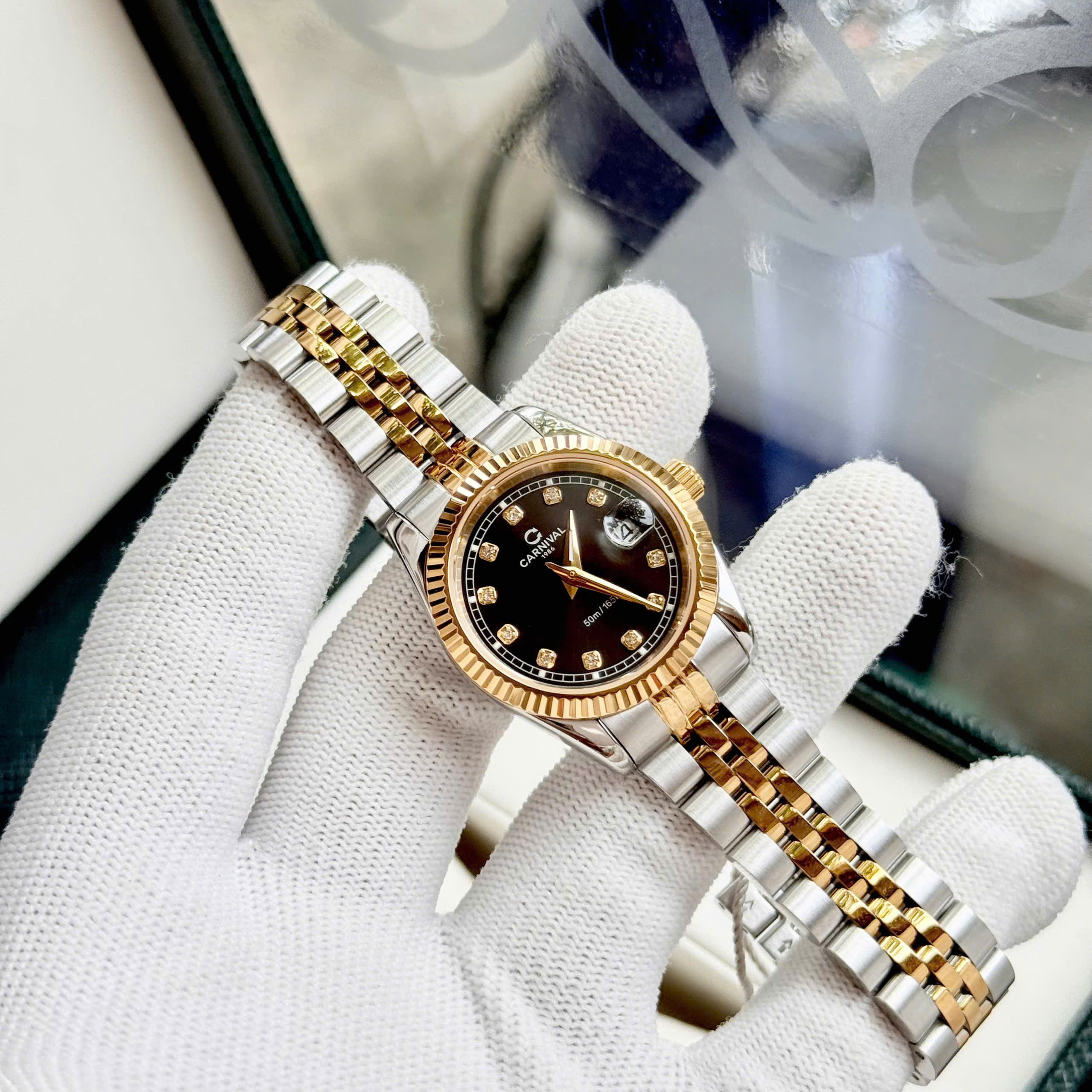 Đồng hồ đôi COUPLE tiểu rolex mới nhất dòng Carnival 8131G