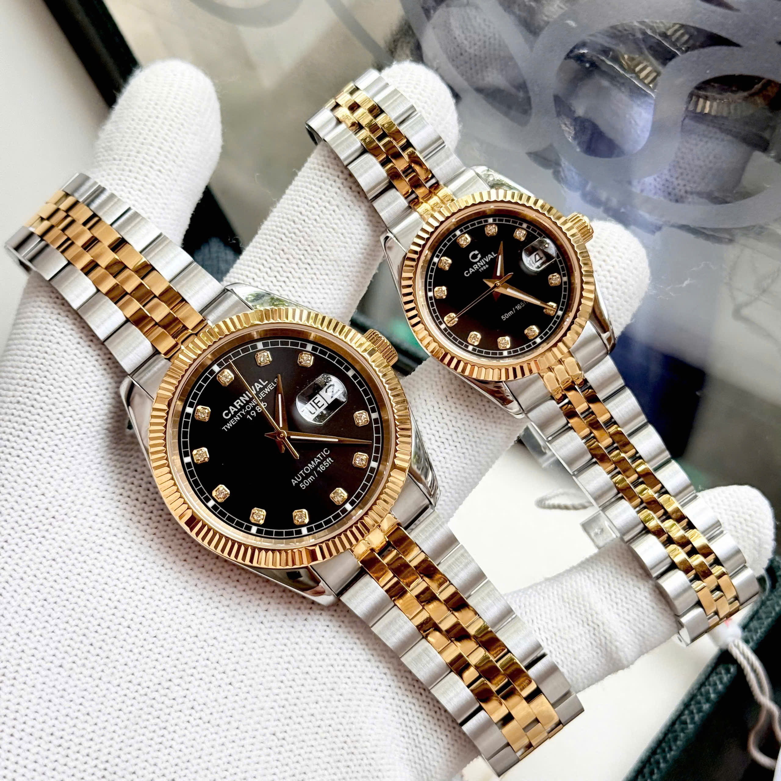 Đồng hồ đôi COUPLE tiểu rolex mới nhất dòng Carnival 8131G