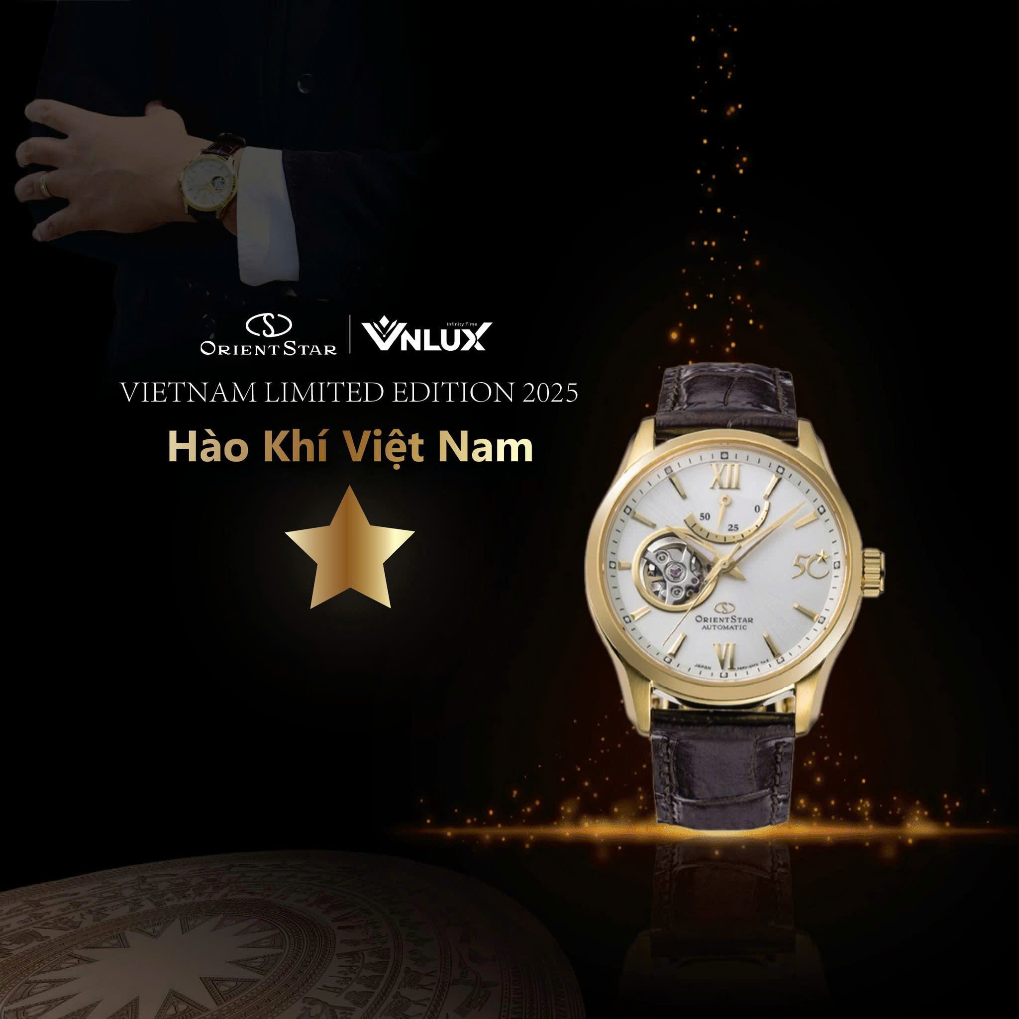 Đồng hồ ORIENT STAR RE-AT0018S00B – PHIÊN BẢN KỶ NIỆM 50 NĂM THỐNG NHẤT VIỆT NAM