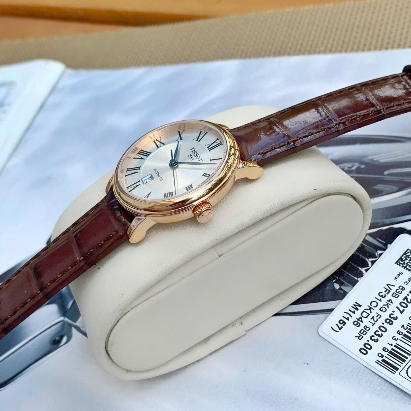 Đồng hồ Tissot Carson Automatic Nữ – Thanh Lịch, Tinh Tế và Đậm Chất Thụy Sĩ T122.207.36.033.00 / T1222073603300