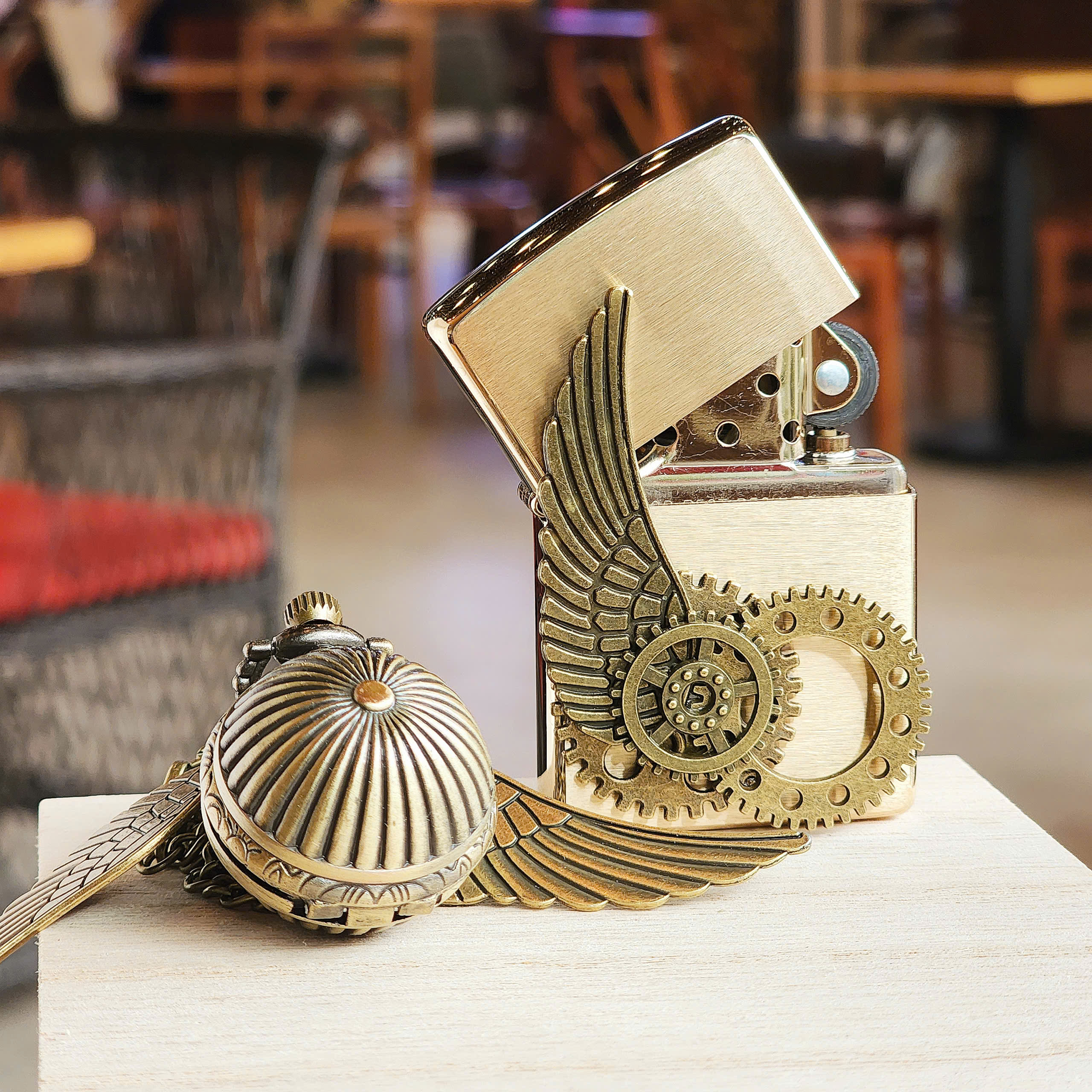 Bật lửa ZIPPO STEAMPUNK – SET QUÀ TẶNG ĐỒNG HỒ ĐẬM CHẤT CƠ KHÍ & VINTAGE