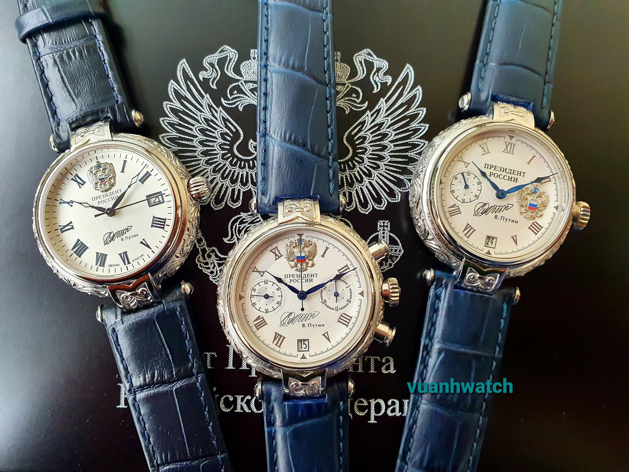 Đồng hồ Nga chữ ký Tổng thống Putin máy 3133 Au10, kính sapphire, 252063
