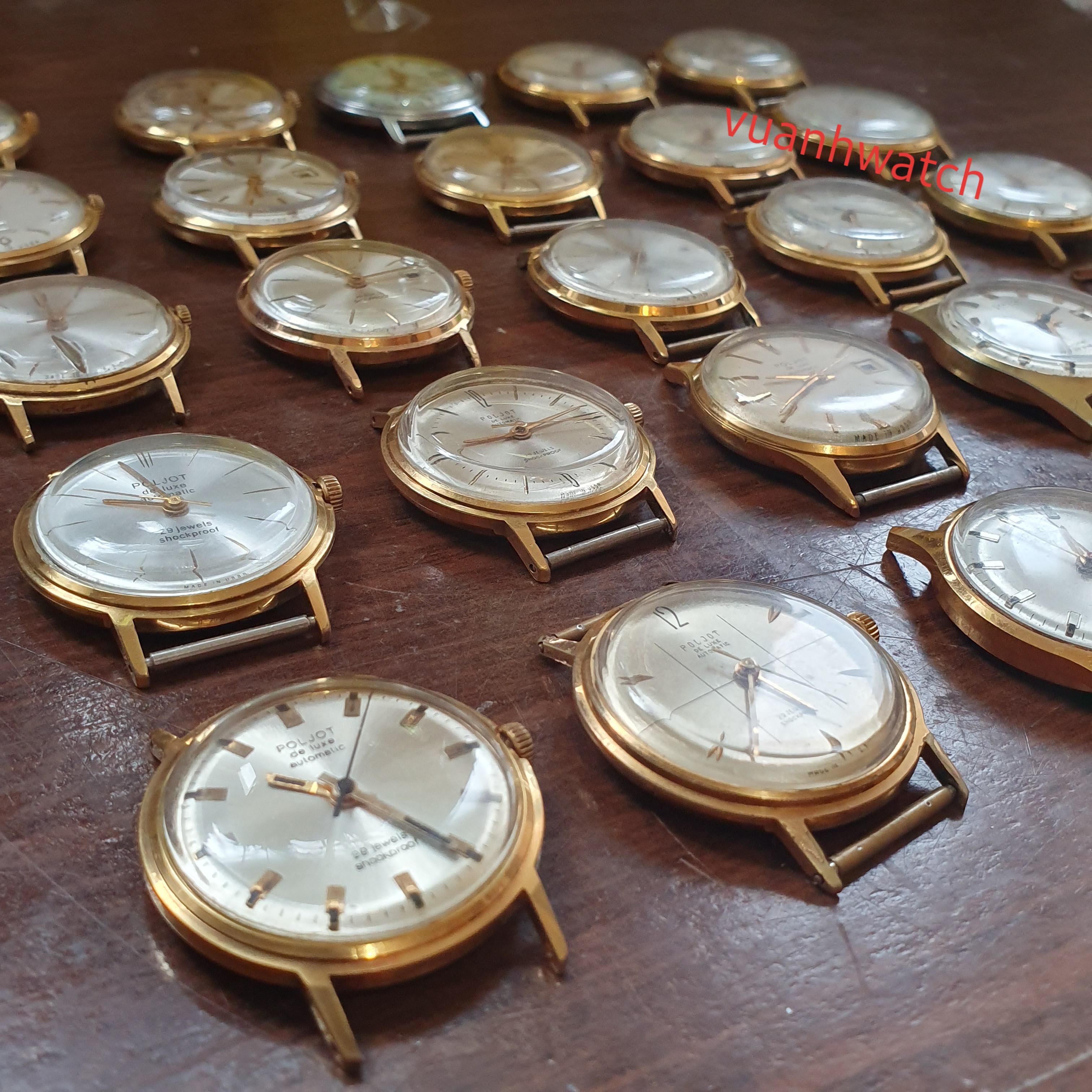 Bộ sưu tập đồng hồ cổ Poljot 29 chân kính automatic bọc vàng Liên Xô - Mua đồng hồ Poljot cổ