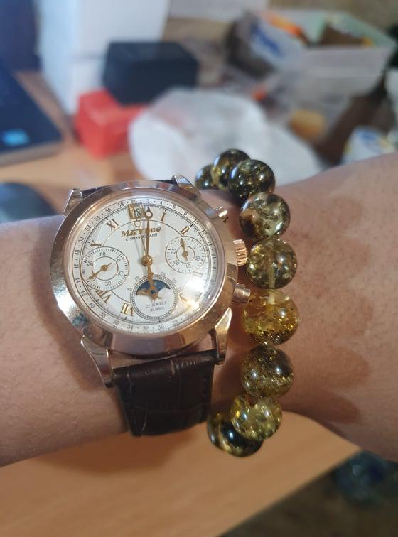 Đồng hồ cổ Maktime 585 vàng đúc nguyên khối máy 31679 DHC25200231679