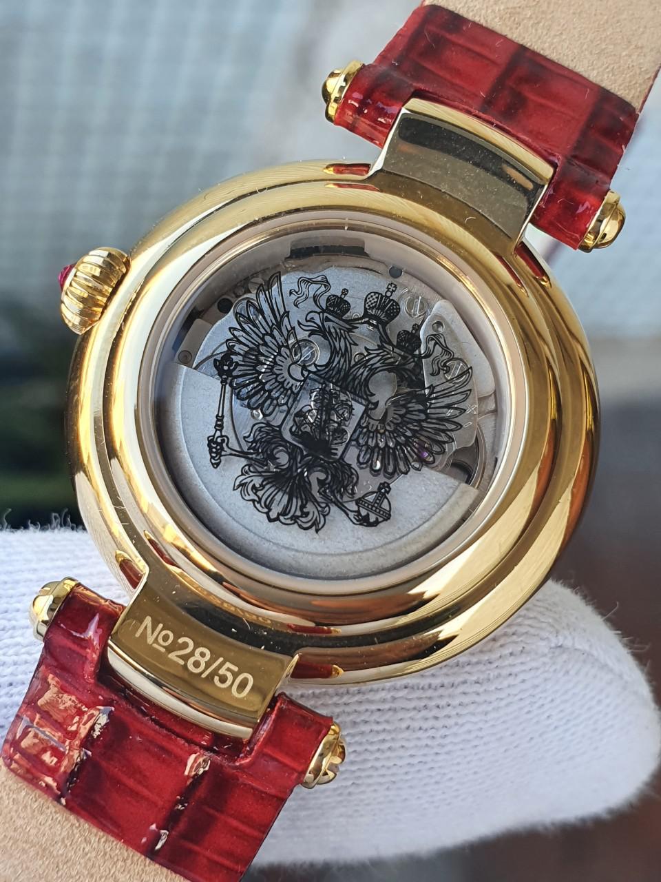 Đồng hồ Nga President chữ ký Tổng thống nữ đá hồng 252073