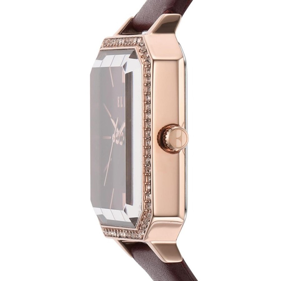 Đồng Hồ Nữ Elle Grands Boulevards ELL25060 Màu Đỏ Đô