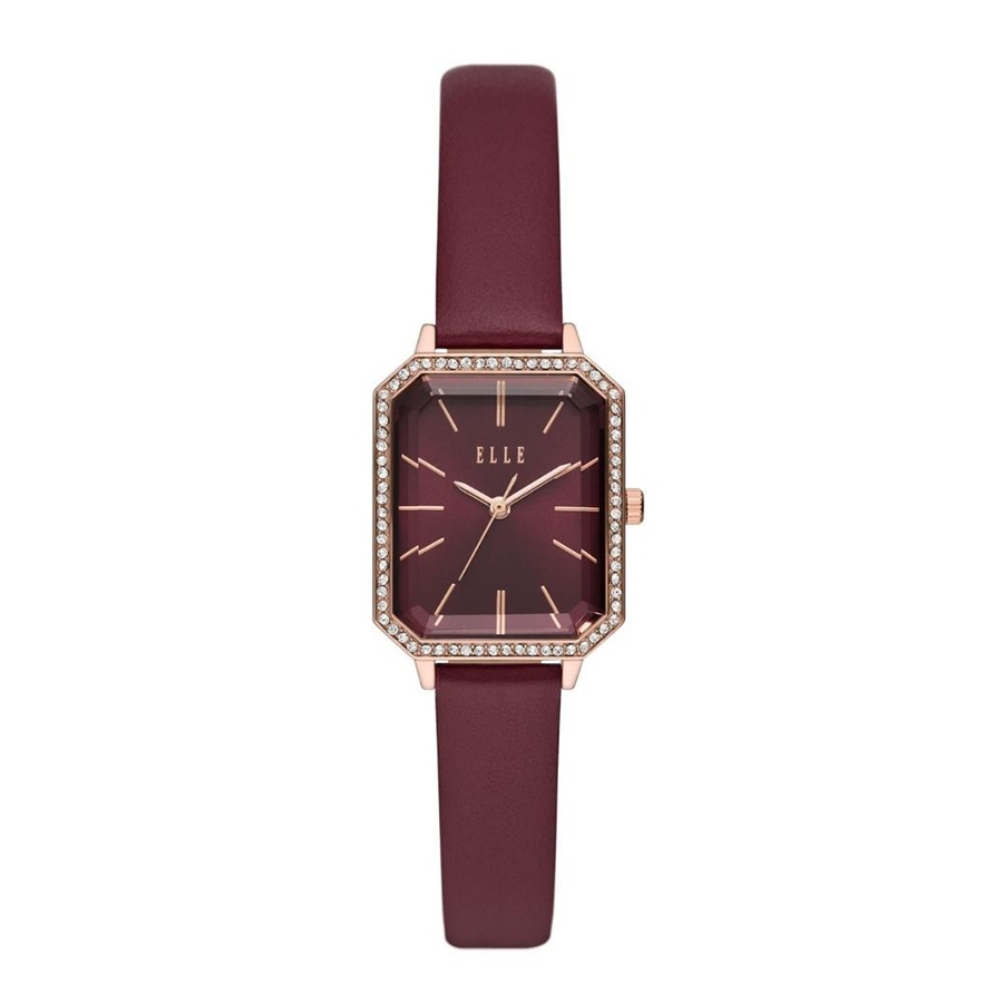 Đồng Hồ Nữ Elle Grands Boulevards ELL25060 Màu Đỏ Đô