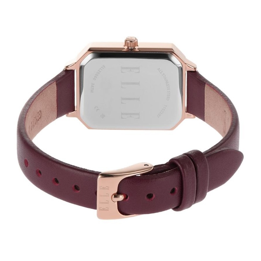 Đồng Hồ Nữ Elle Grands Boulevards ELL25060 Màu Đỏ Đô