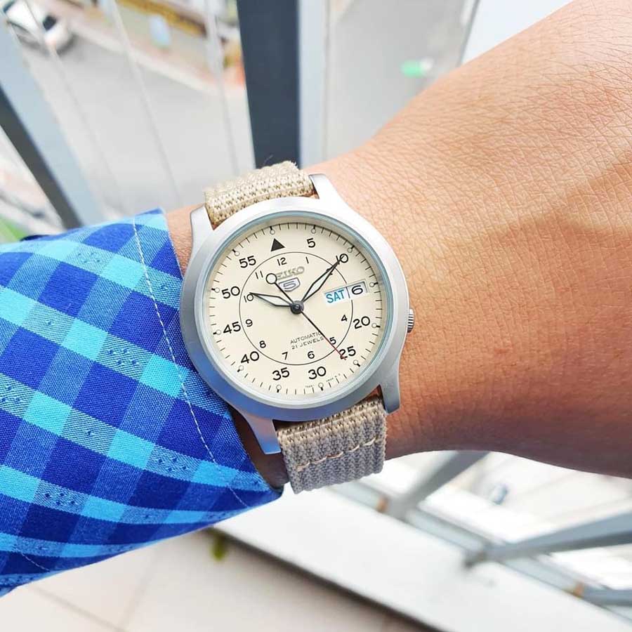 Đồng Hồ Nam Seiko Automatic SNK803K2 Màu Be