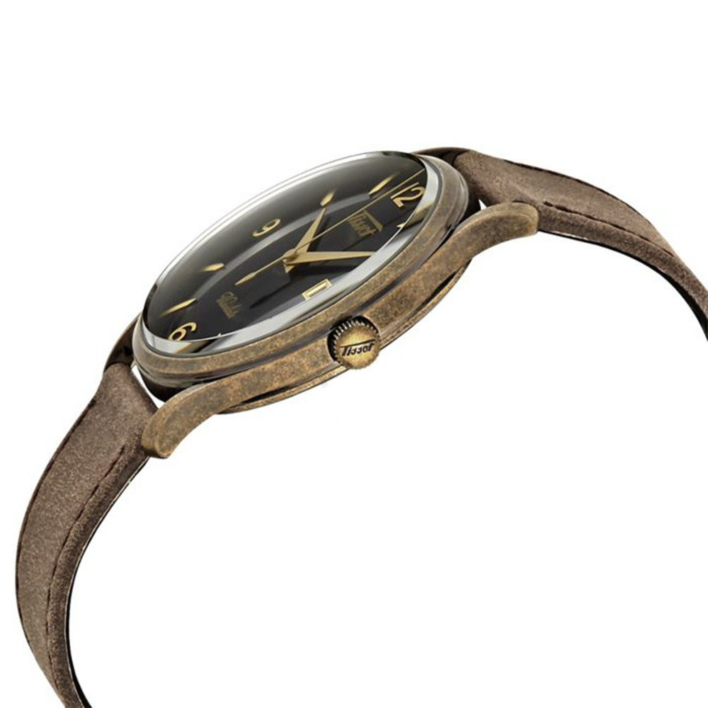 Đồng Hồ Nam Tissot Quartz Visodate T118.410.36.057.00 Màu Nâu Đen