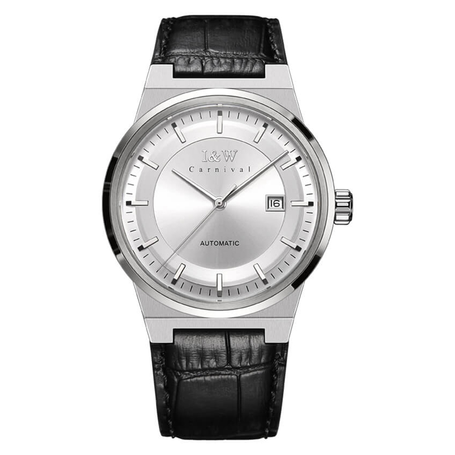 Đồng Hồ Nam I&W Carnival 612G1 Automatic Màu Bạc Đen