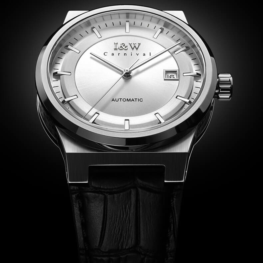 Đồng Hồ Nam I&W Carnival 612G1 Automatic Màu Bạc Đen