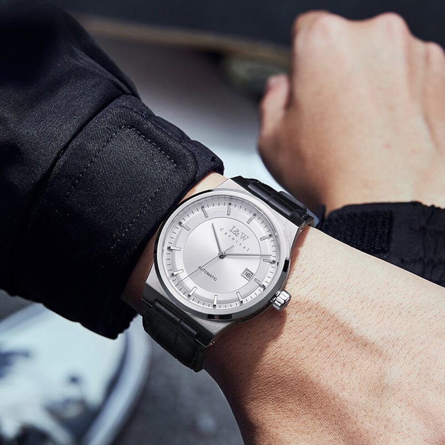 Đồng Hồ Nam I&W Carnival 612G1 Automatic Màu Bạc Đen