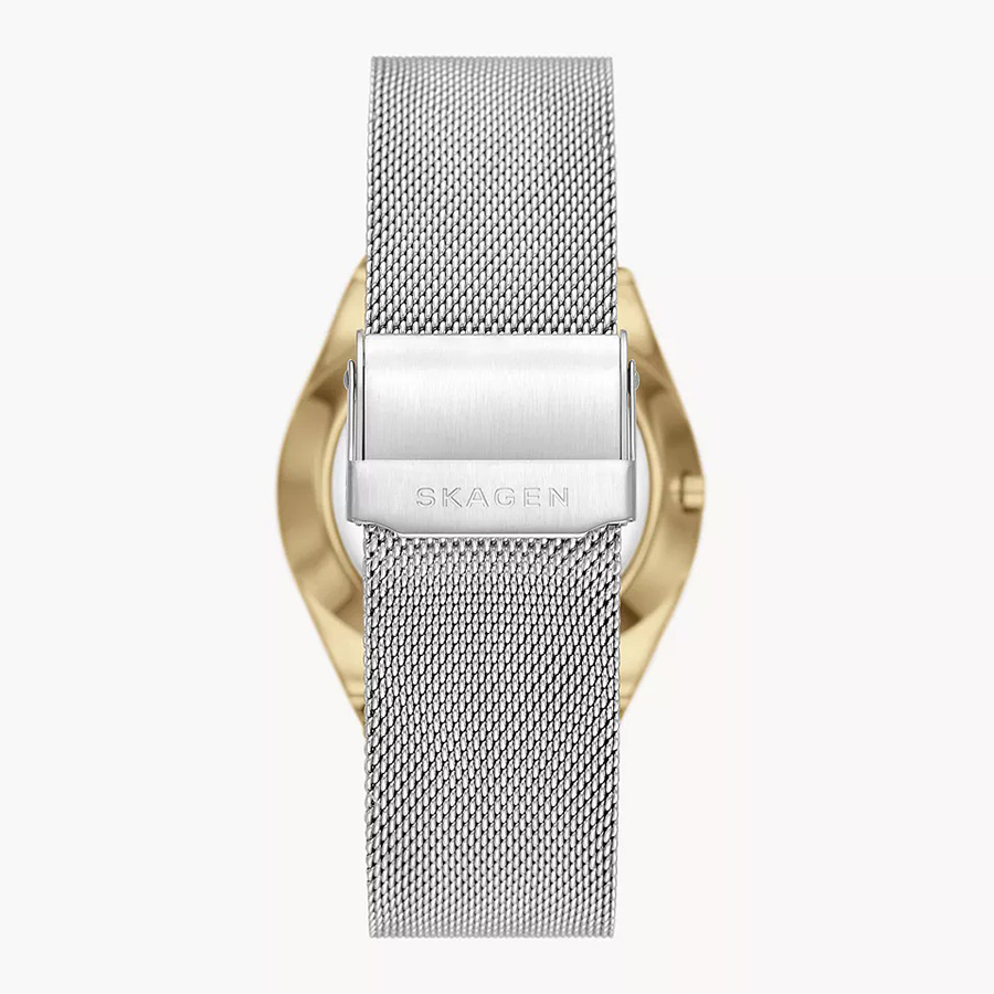 Đồng Hồ Nam Skagen Grenen Three-Hand Date Silver Stainless Steel Mesh Watch SKW6816 Màu Bạc