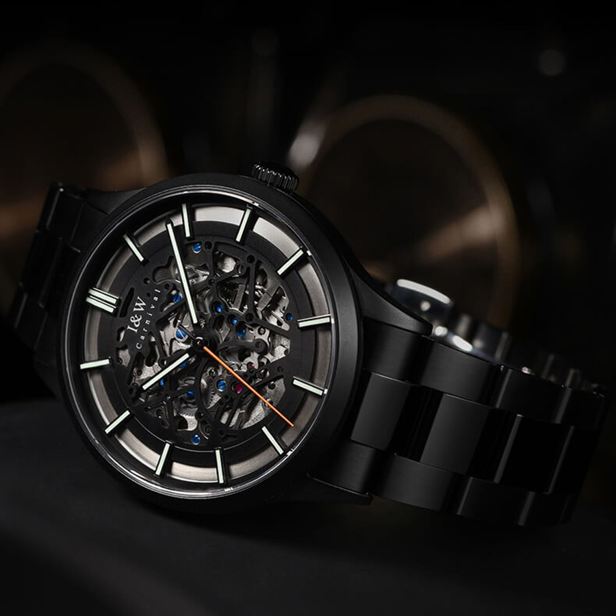 Đồng Hồ Nam I&W Carnival 588G3 Automatic Màu Đen