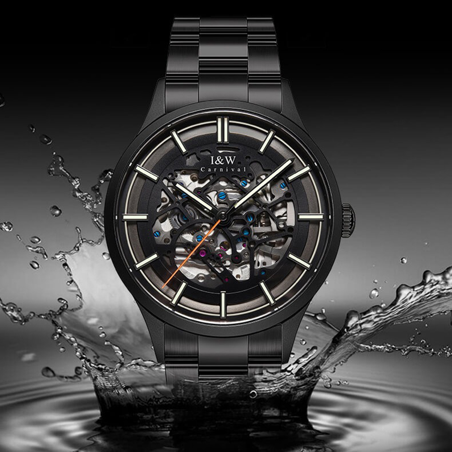 Đồng Hồ Nam I&W Carnival 588G3 Automatic Màu Đen