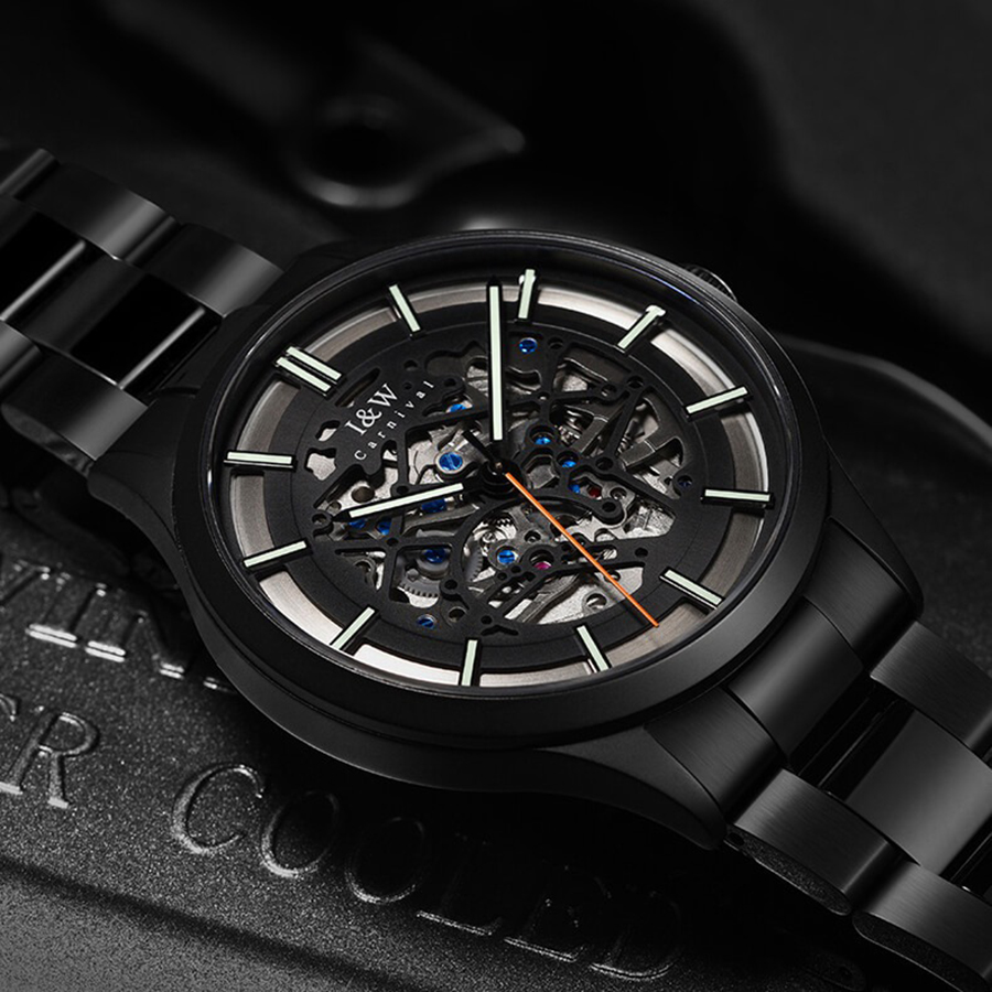 Đồng Hồ Nam I&W Carnival 588G3 Automatic Màu Đen